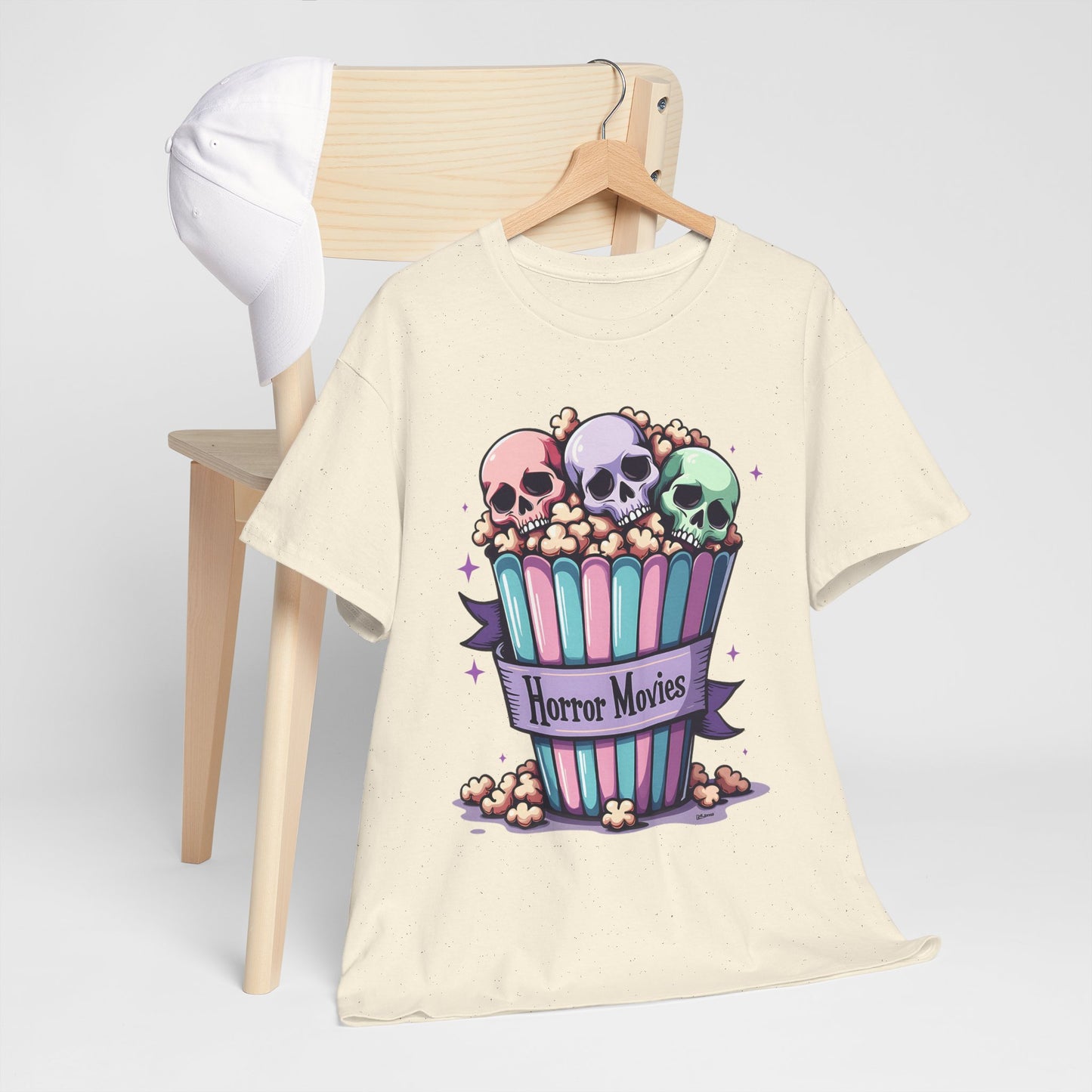 Horror Movies Popcorn Bucket - Unisex Heavy Cotton Tee