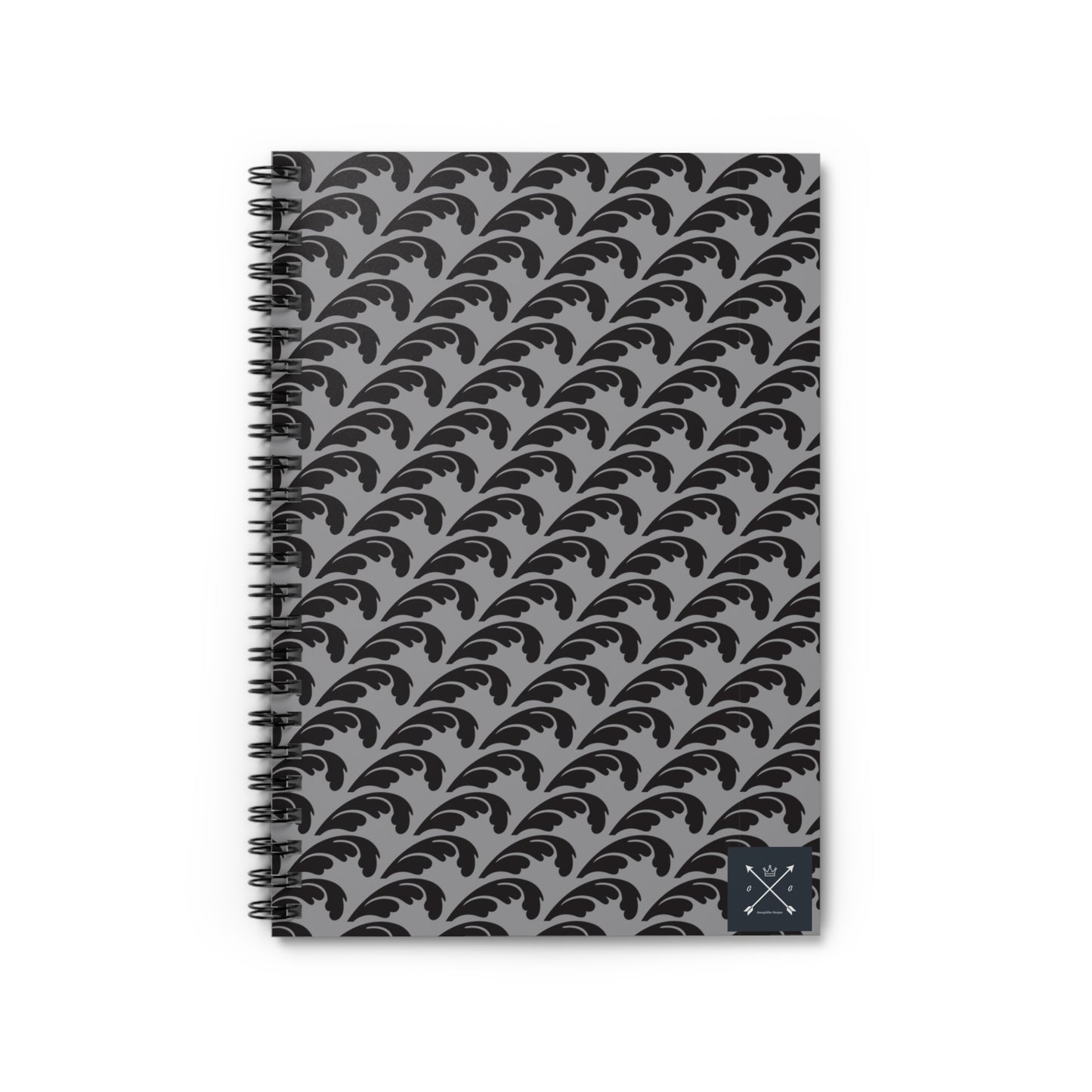 Beautiful Beloved Flourish (silver/black) - Spiral Notebook - Ruled Line