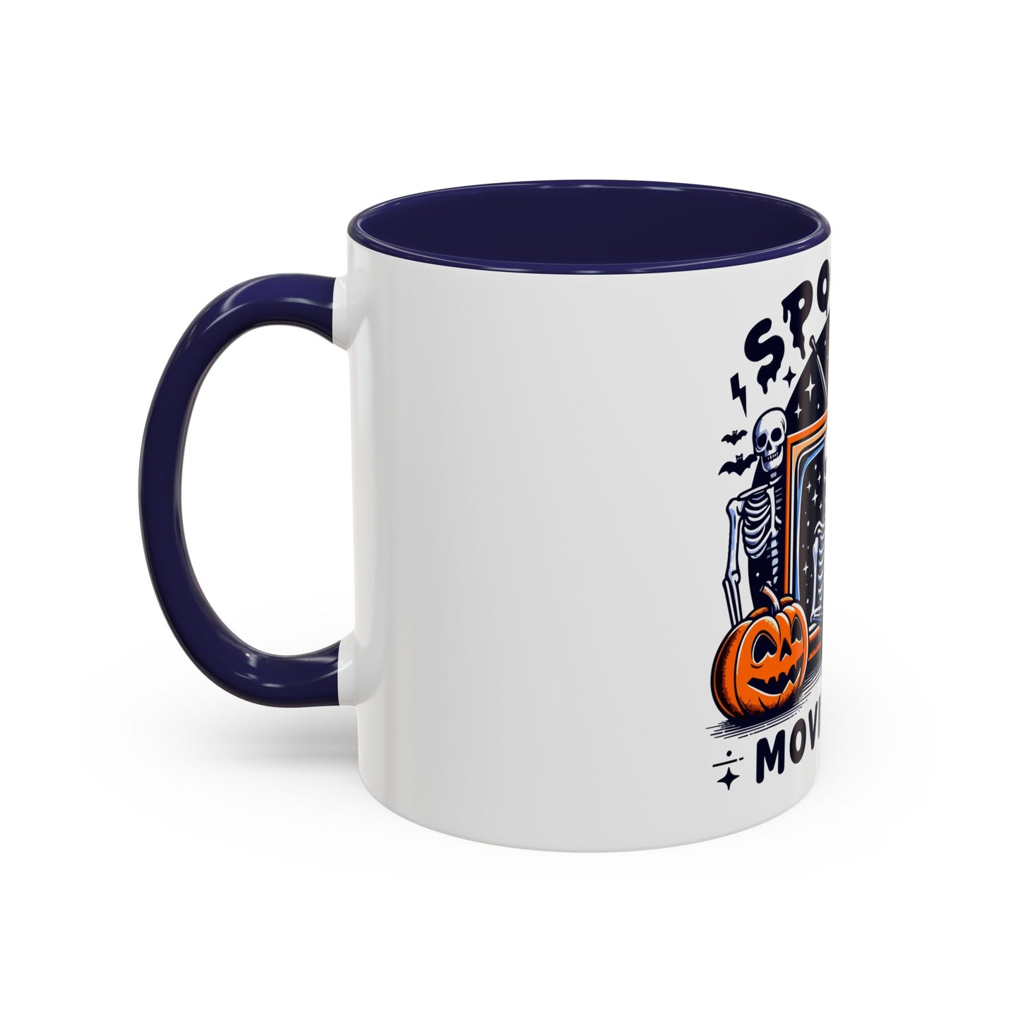 Spooky Movie Club Skeletons - Color Accent Coffee Mug
