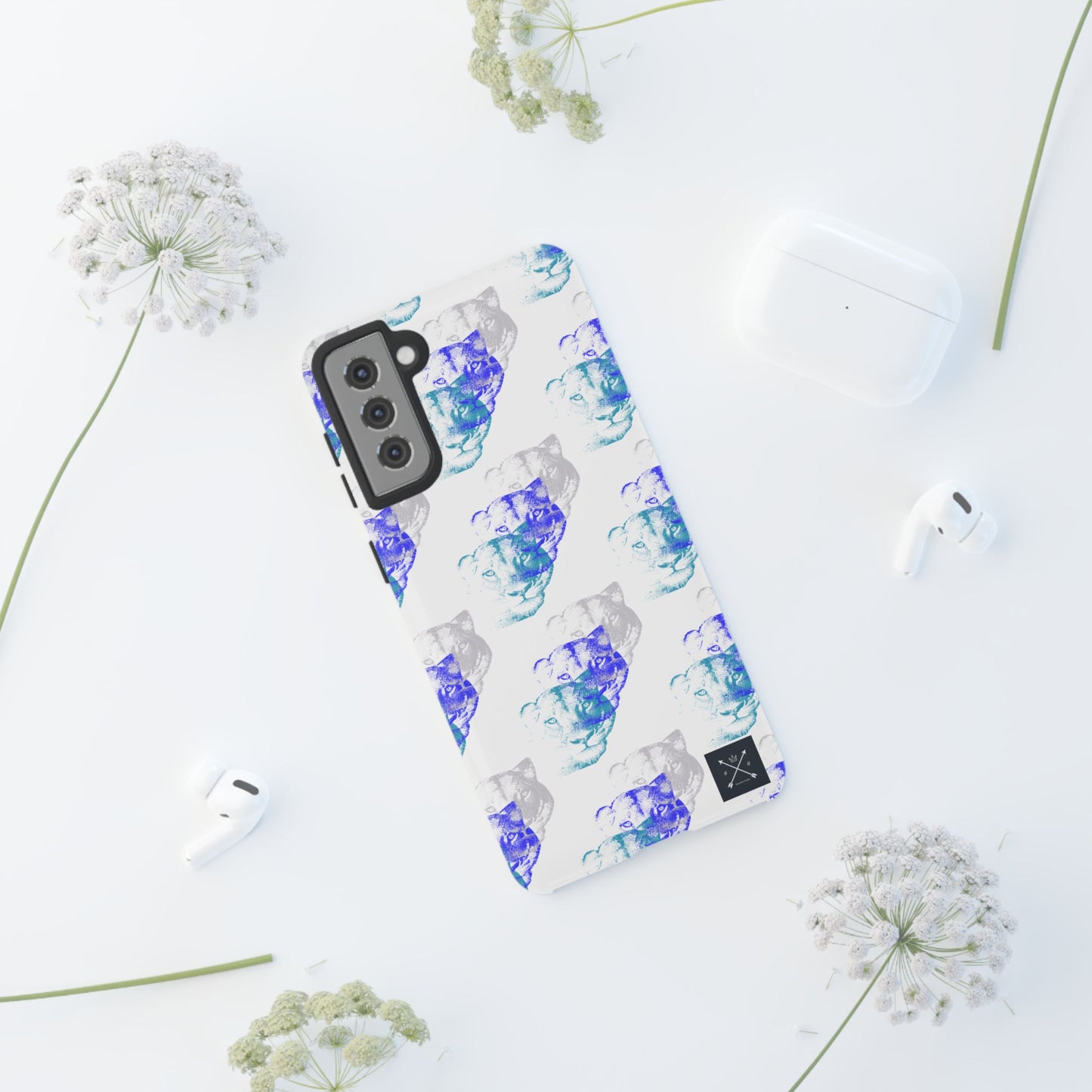 Lioness Arising (white/pattern) - Tough Phone Cases
