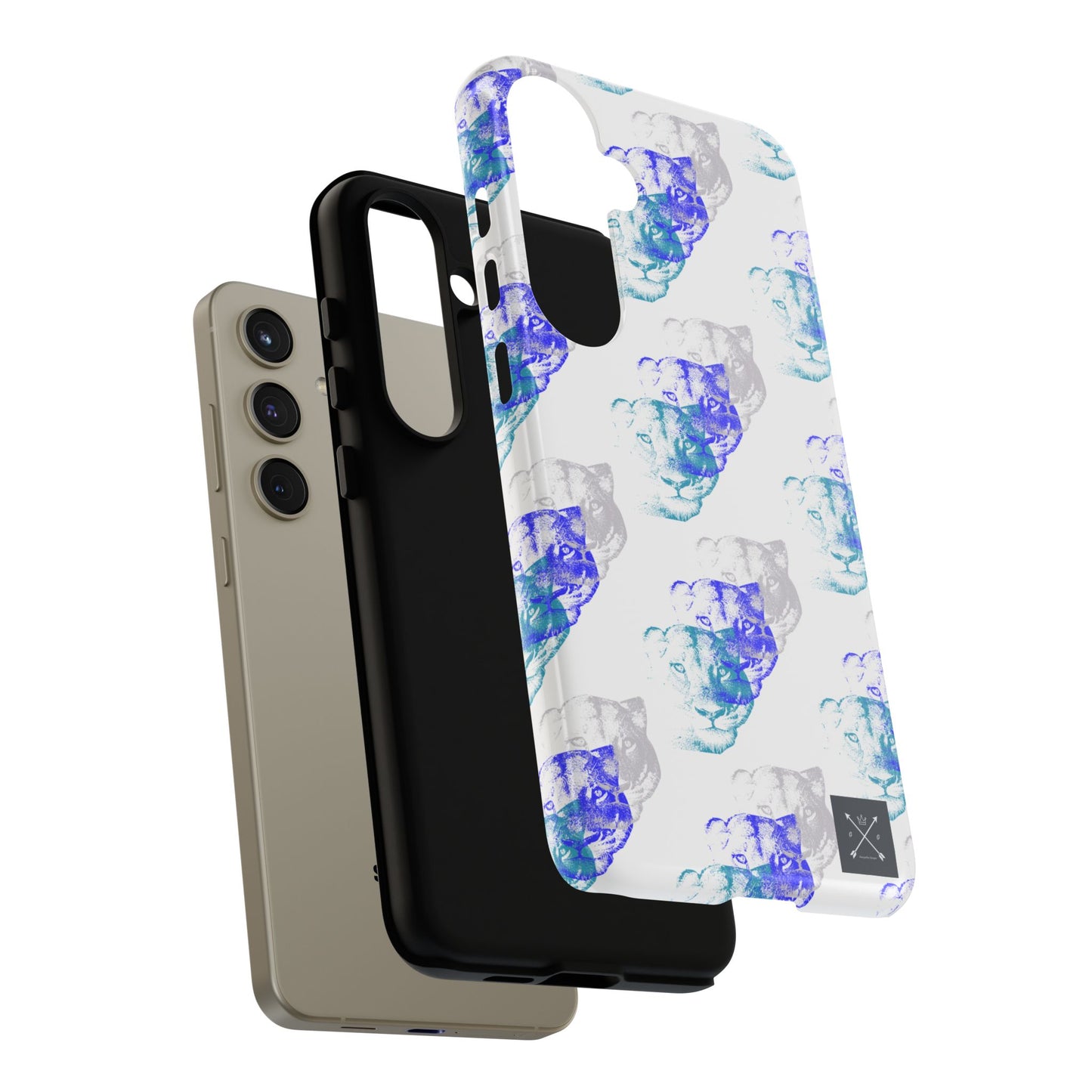 Lioness Arising (white/pattern) - Tough Phone Cases