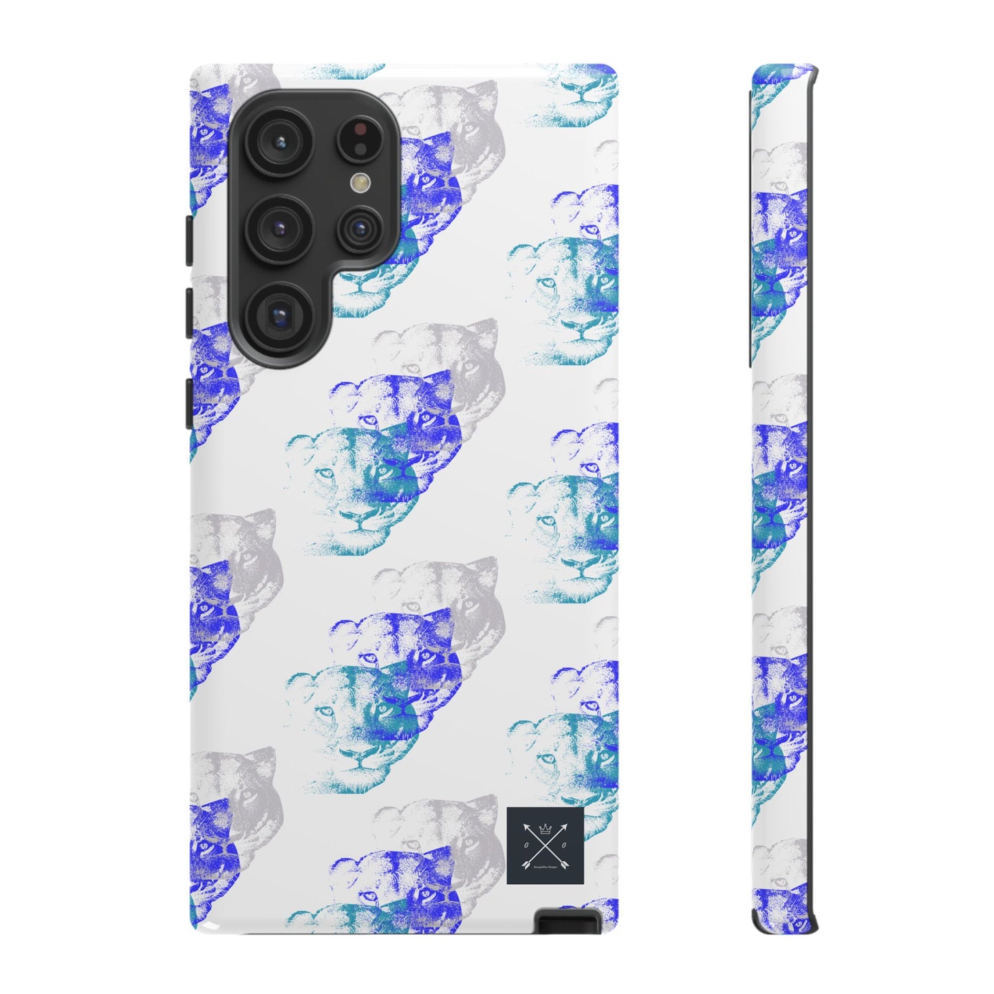 Lioness Arising (white/pattern) - Tough Phone Cases