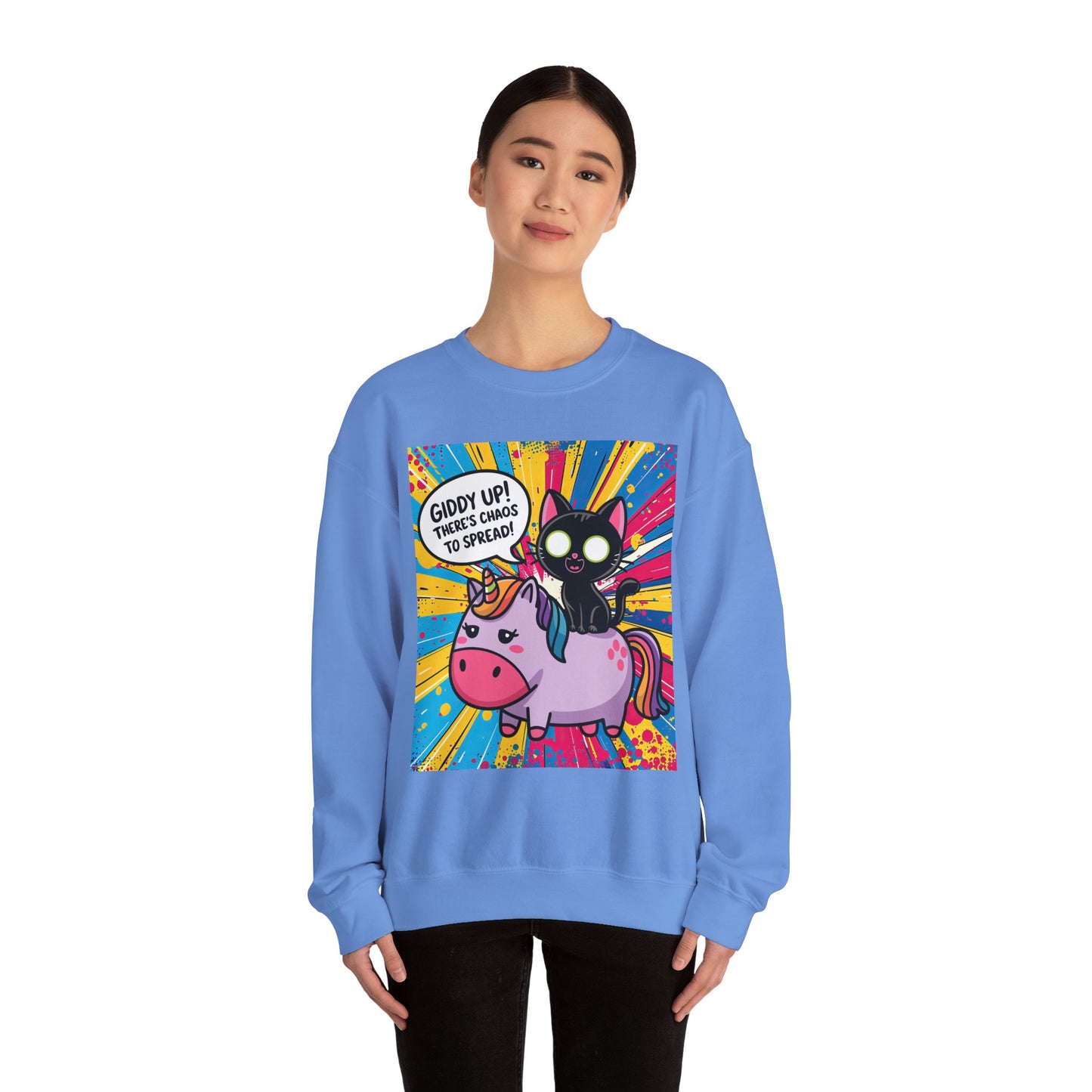 Giddy Up There's Chaos to Spread - Crewneck Sweatshirt
