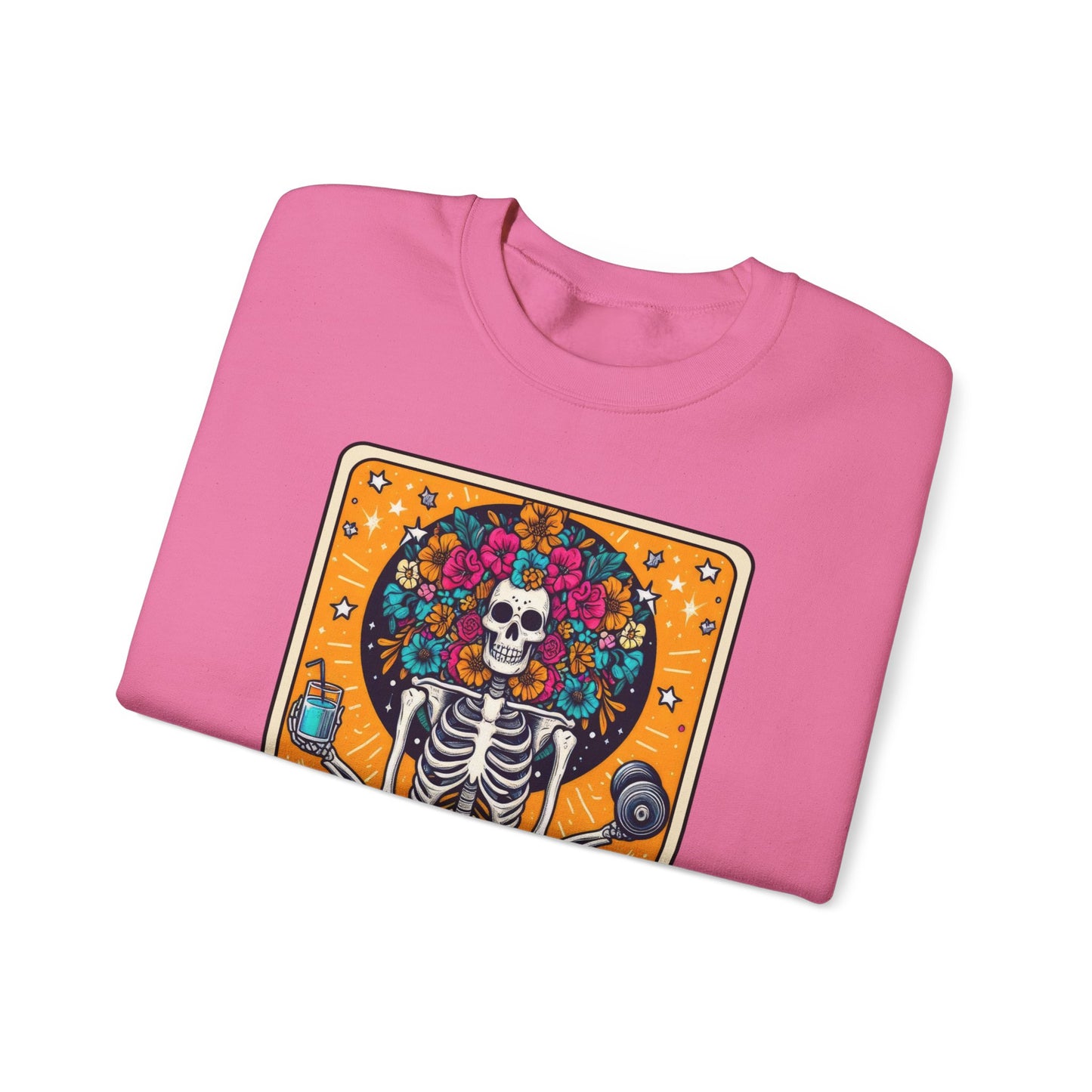 Gymaholic Skeleton Tarot Card - Unisex Heavy Blend™ Sweatshirt