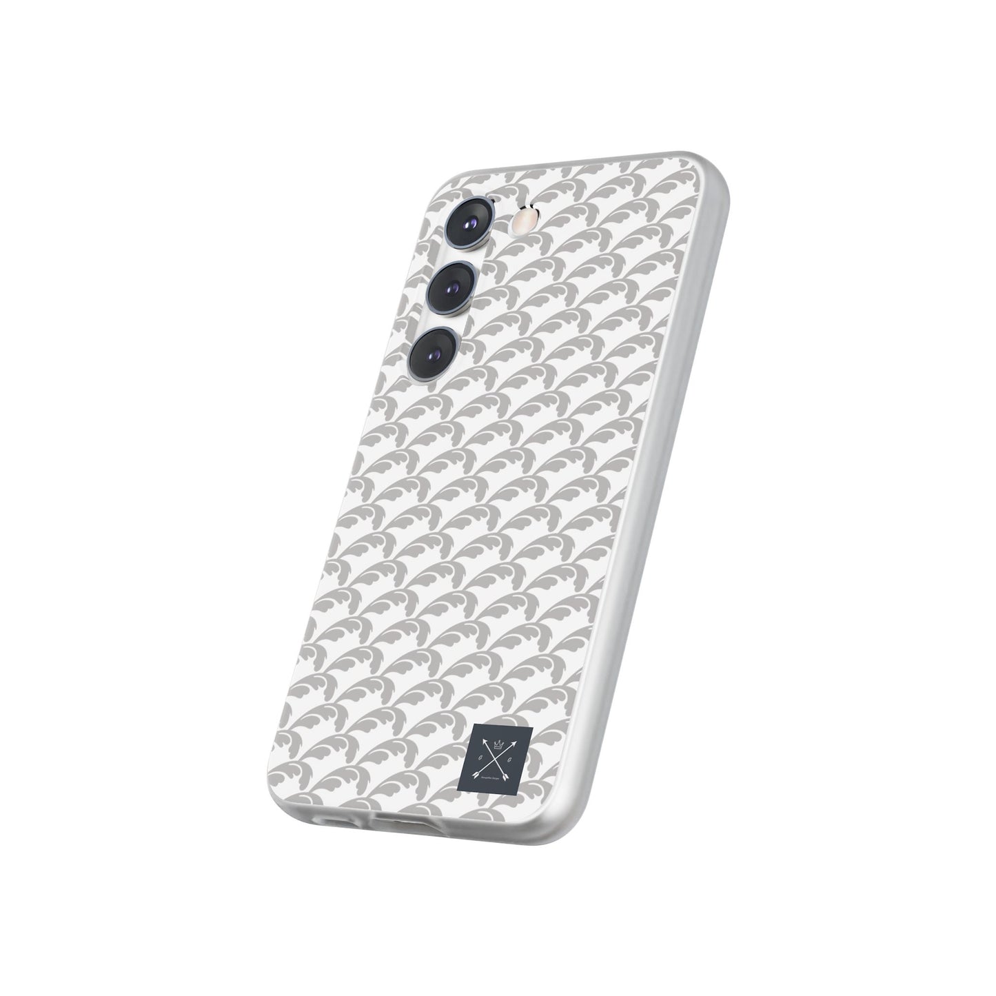 Beautiful Beloved Flourish (silver/white) - Flexi Phone Cases