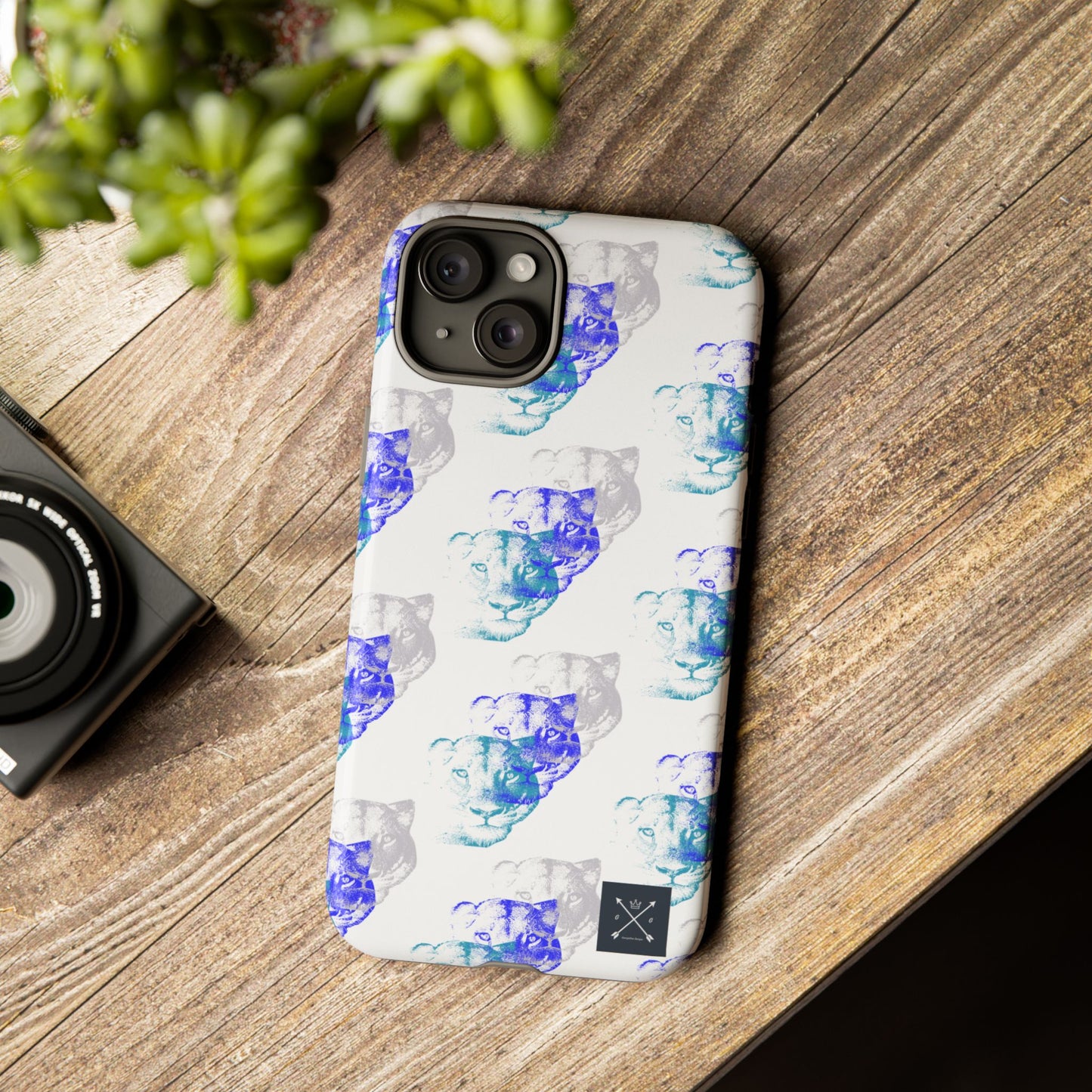 Lioness Arising (white/pattern) - Tough Phone Cases