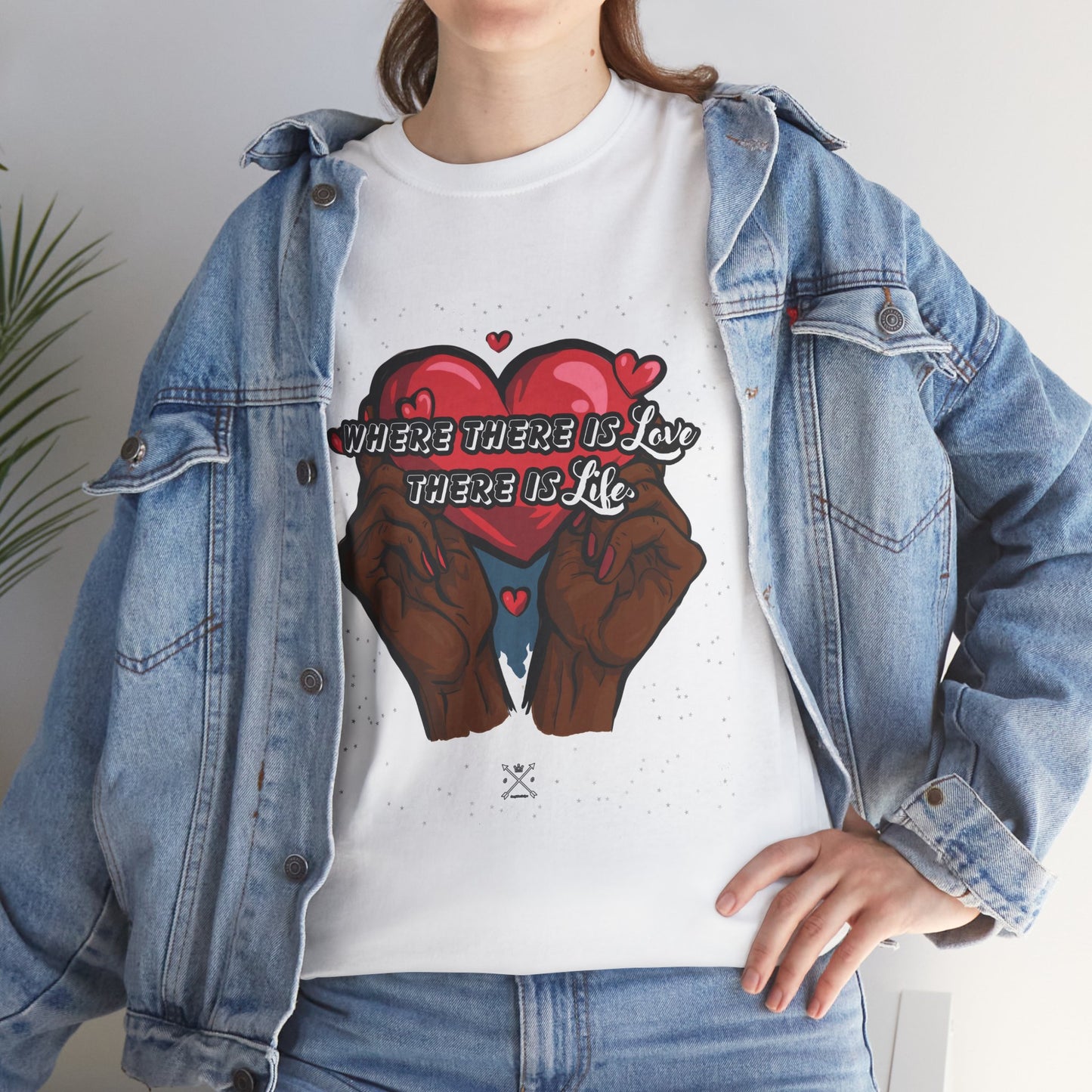 Love is Life Quote - Unisex Heavy Cotton Tee