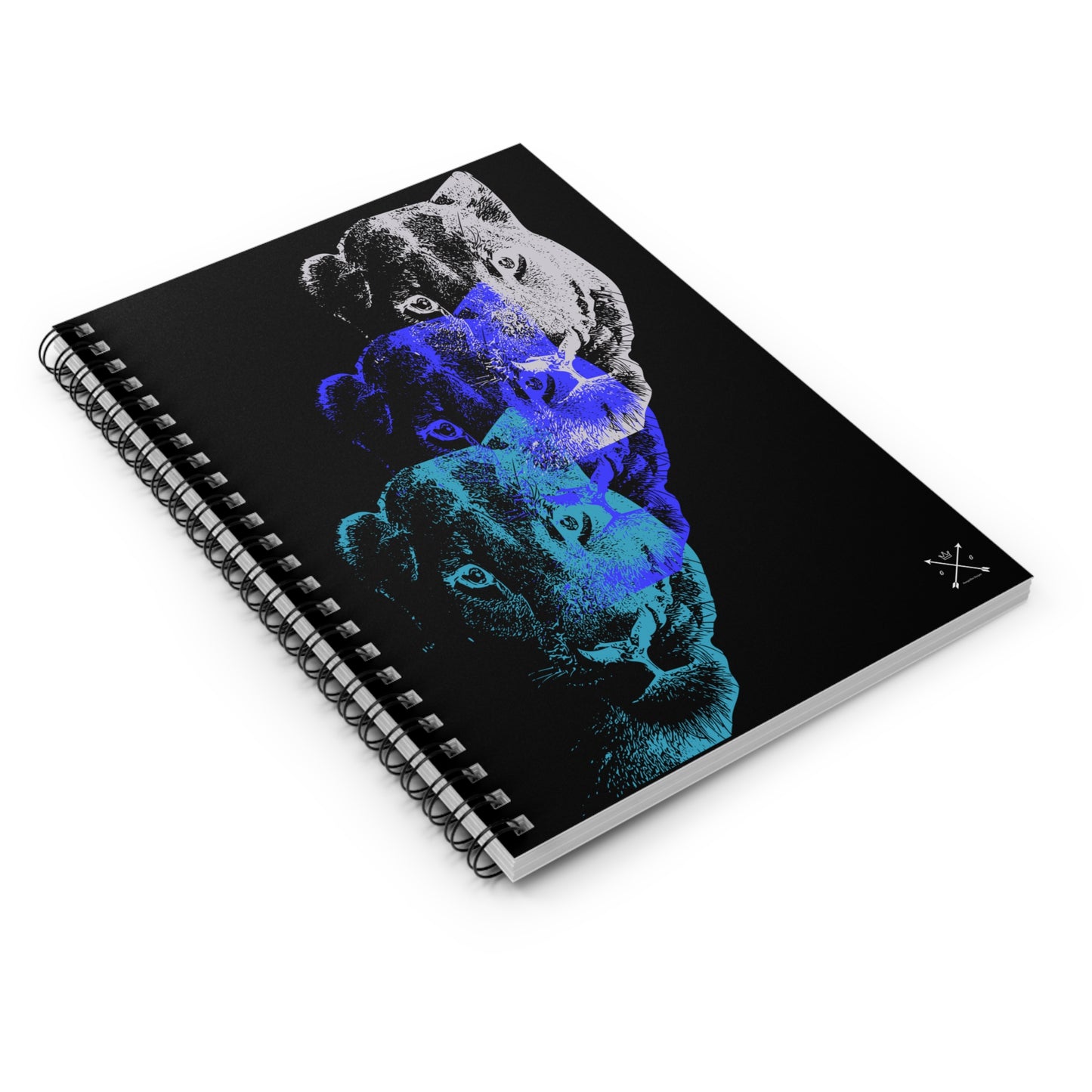 Lioness Arising - Spiral Notebook - Ruled Line - blk
