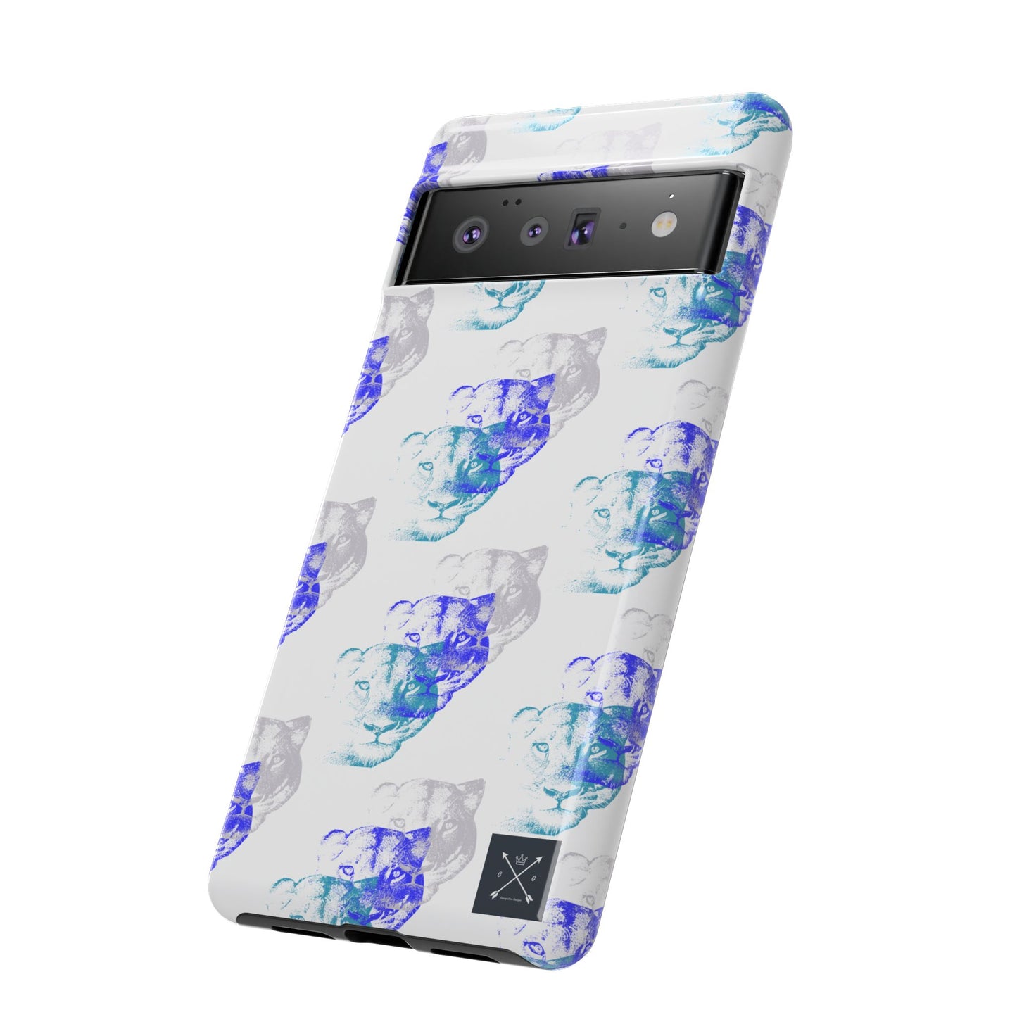 Lioness Arising (white/pattern) - Tough Phone Cases