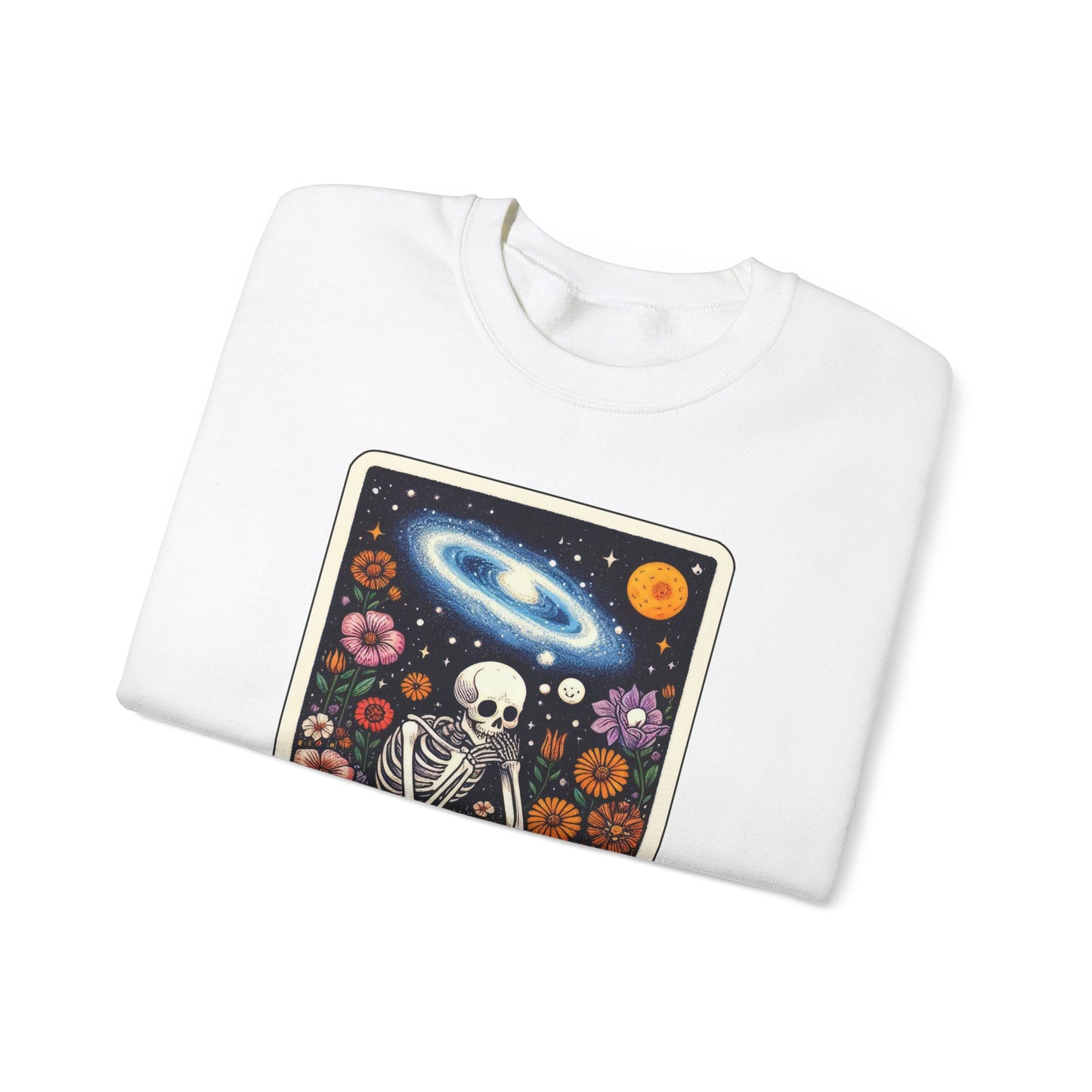 The Overthinker Skeleton Tarot Card - Sweatshirt