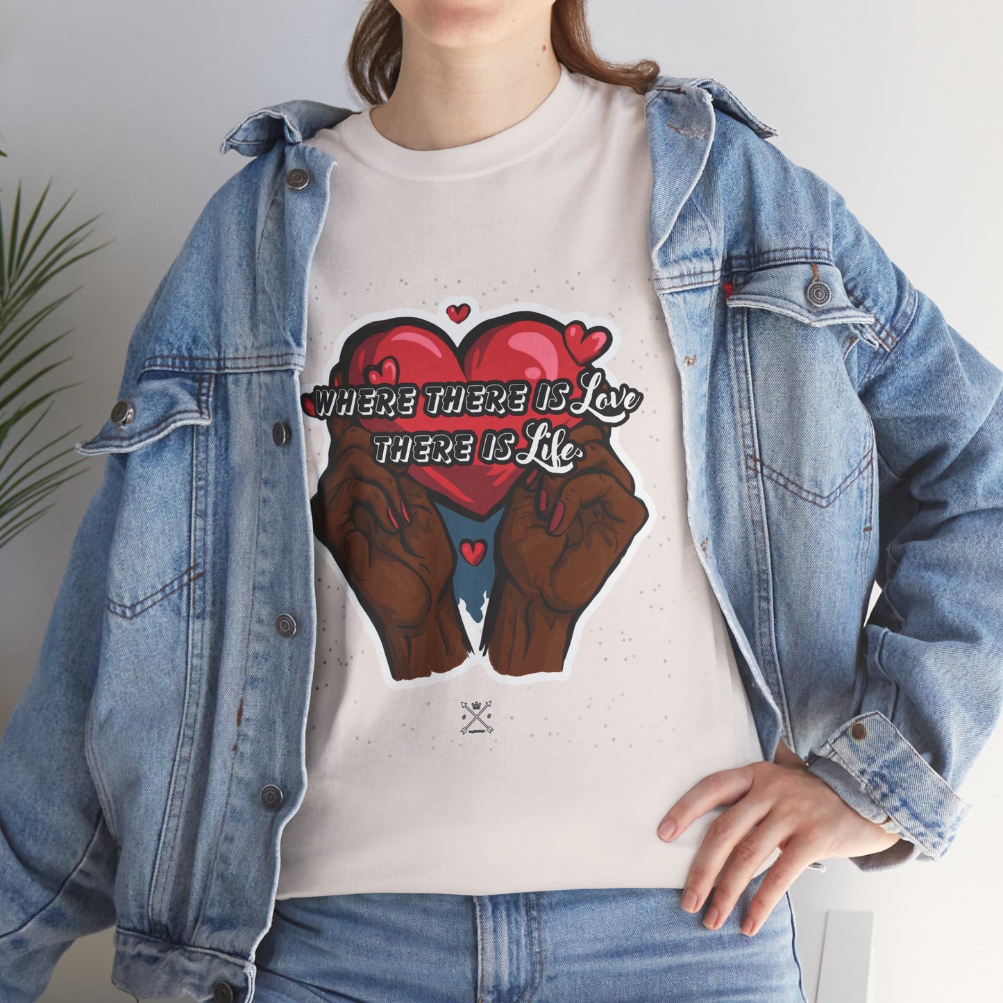 Love is Life Quote - Unisex Heavy Cotton Tee