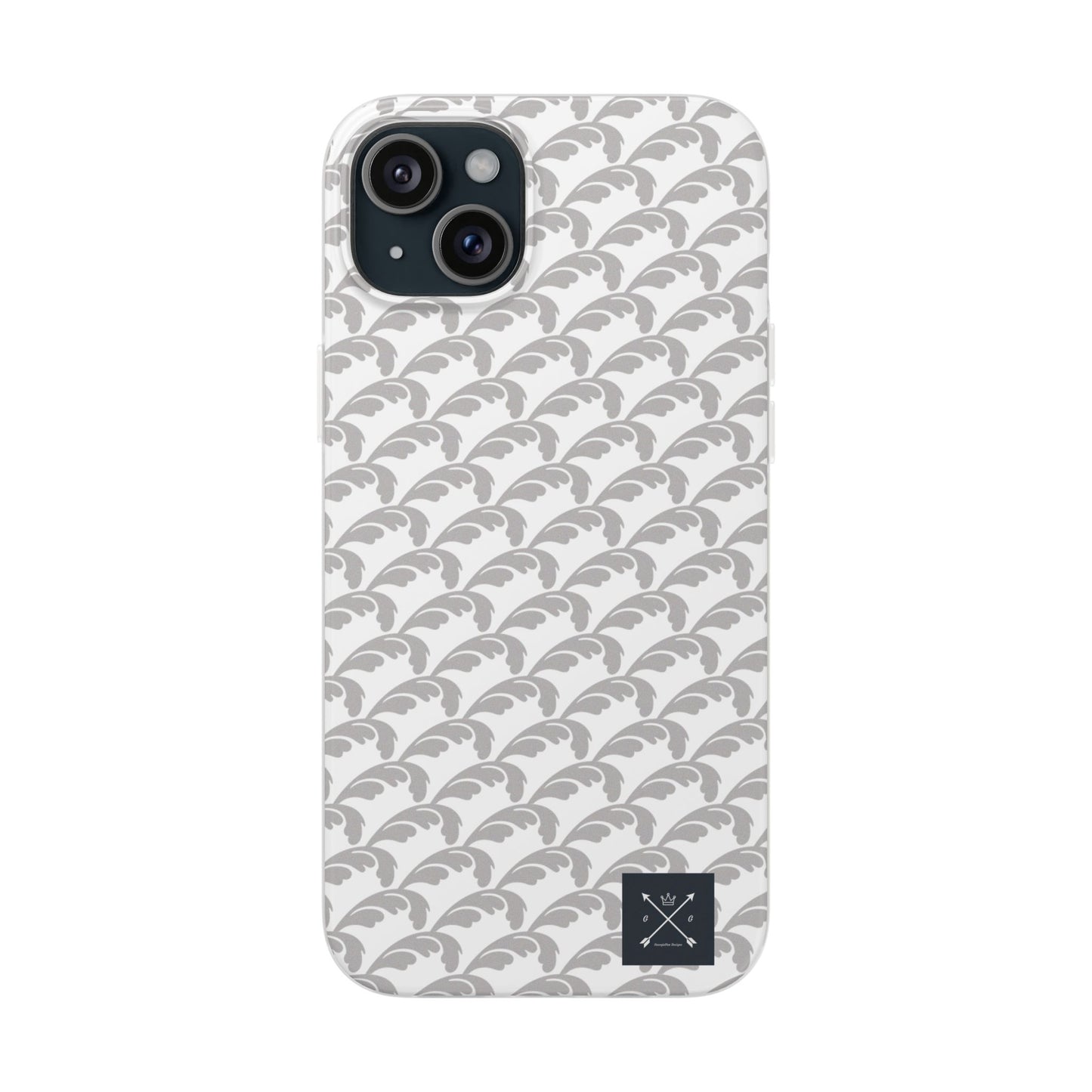 Beautiful Beloved Flourish (silver/white) - Flexi Phone Cases