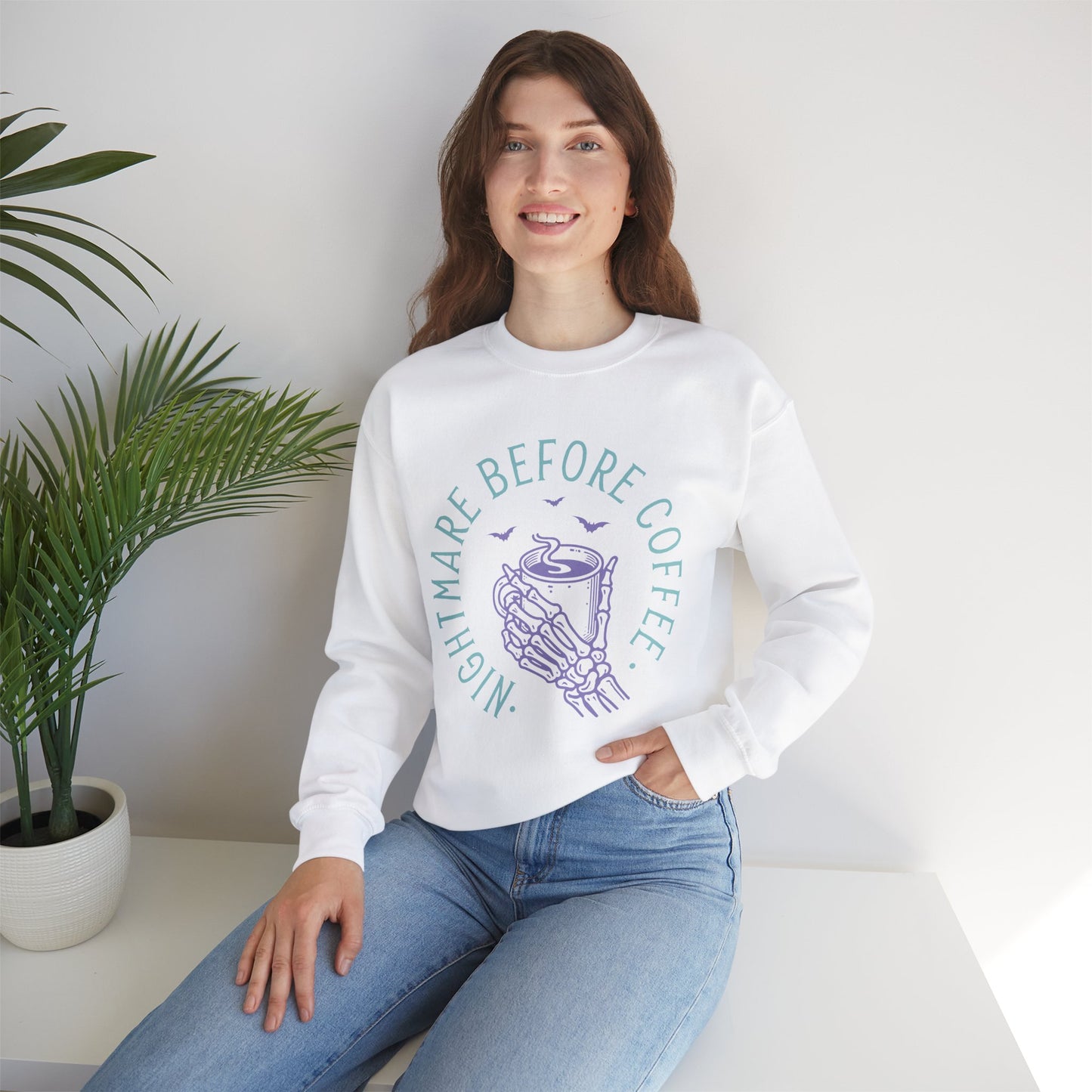 Nightmare Before Coffee - Unisex Heavy Blend™ Crewneck Sweatshirt