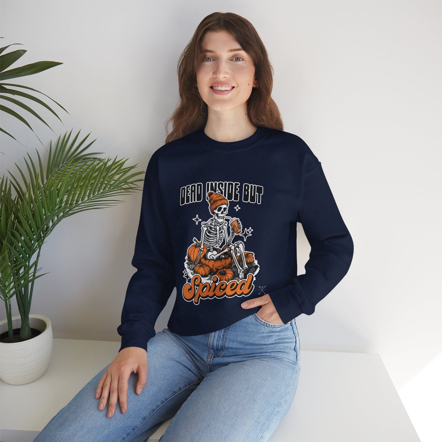 Dead Inside But Spiced - Unisex Heavy Blend™ Crewneck Sweatshirt