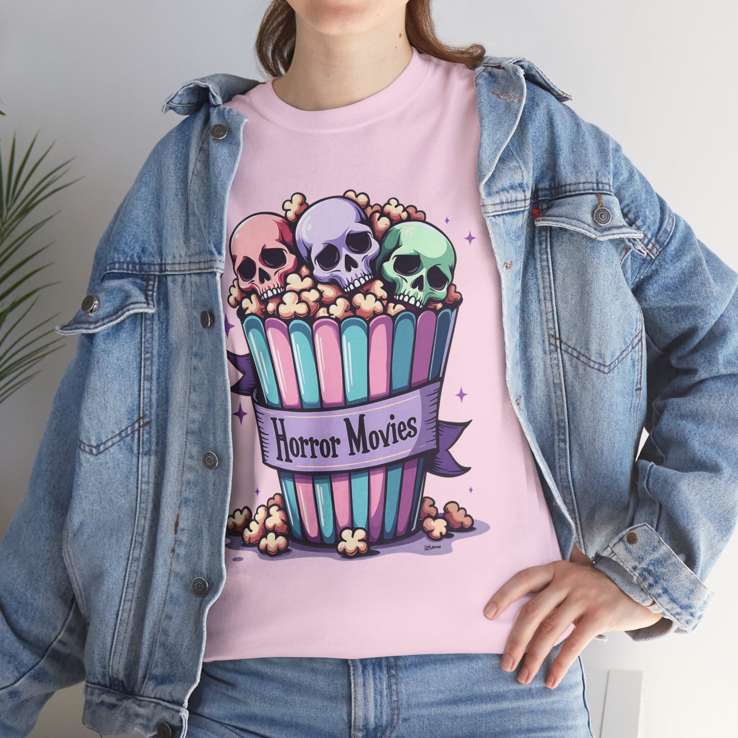 Horror Movies Popcorn Bucket - Unisex Heavy Cotton Tee