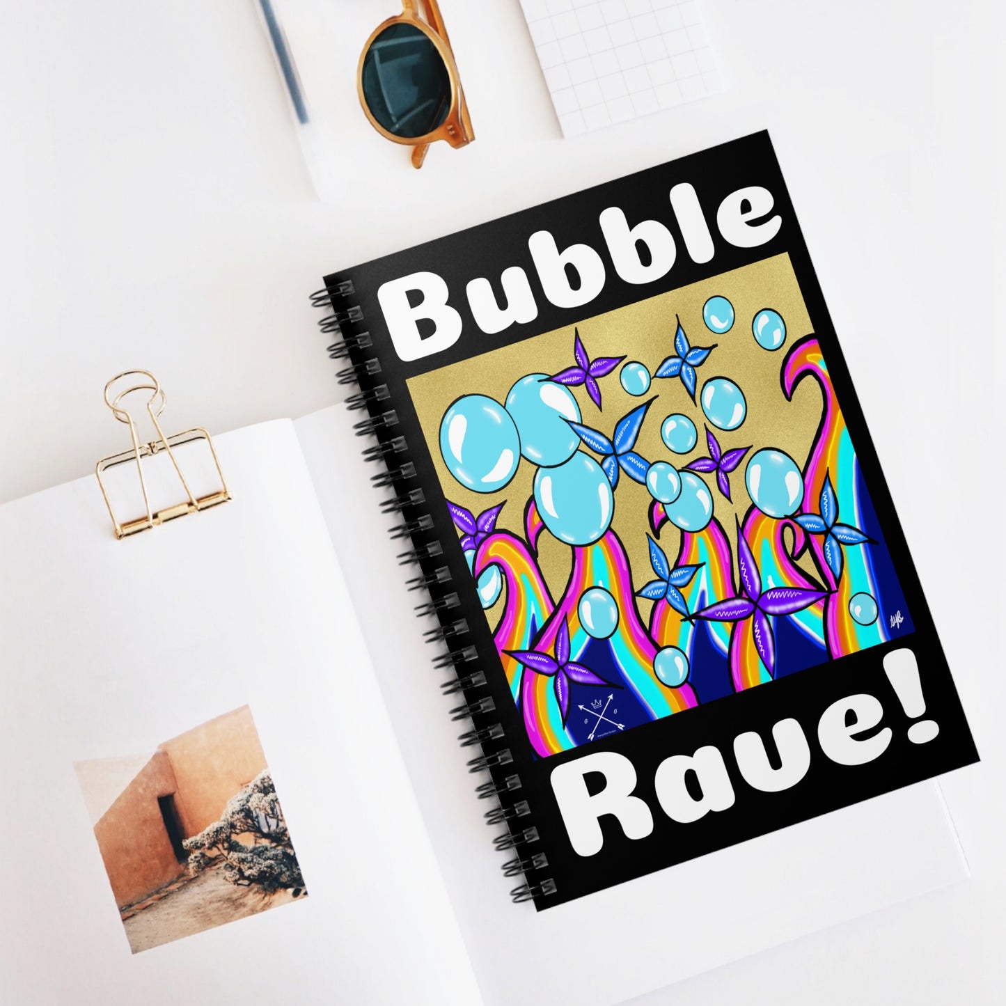 Spiral Notebook - Bubble Rave - Ruled Line