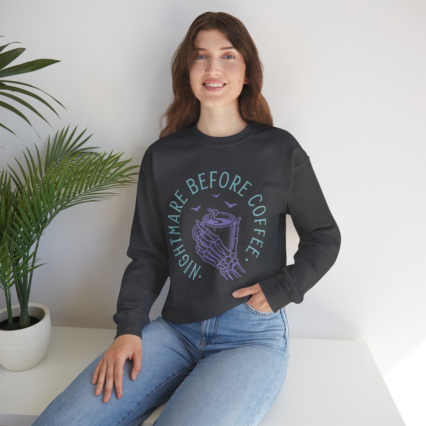 Nightmare Before Coffee - Unisex Heavy Blend™ Crewneck Sweatshirt