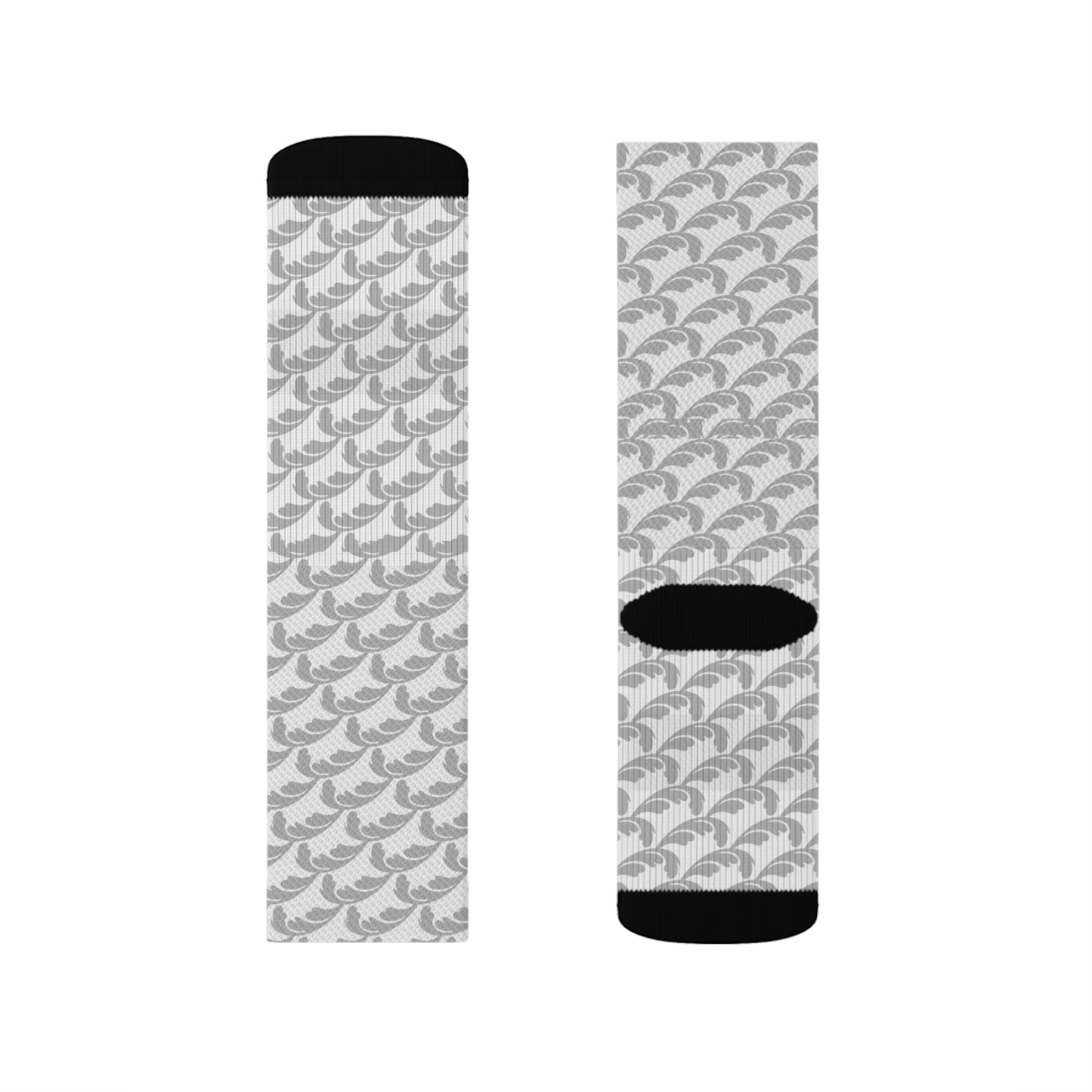 Socks - Beautiful Beloved One (silver and white ptrn)