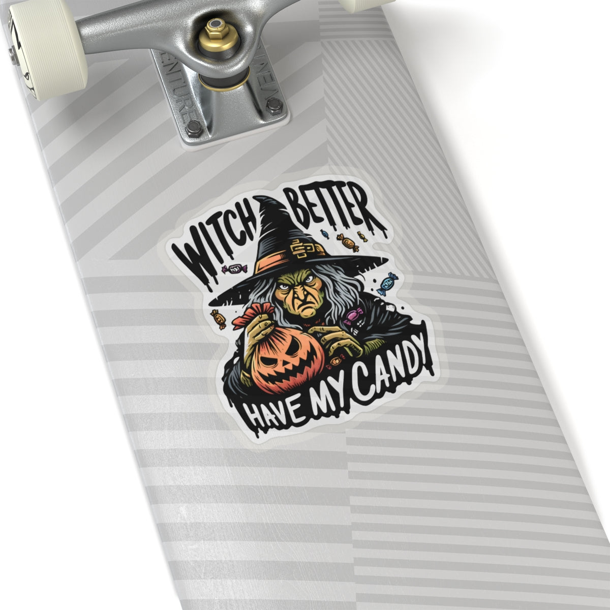 Witch Better Have My Candy, Green Witch - Kiss-Cut Stickers