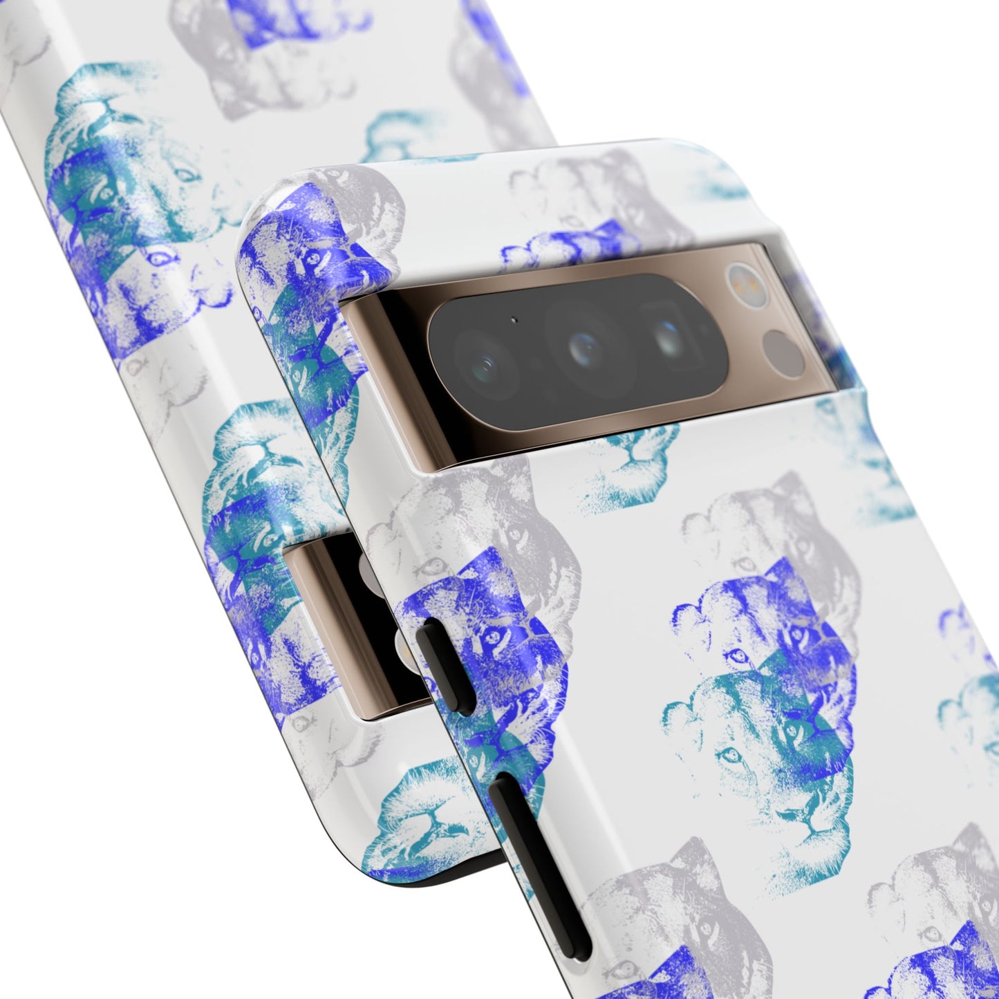 Lioness Arising (white/pattern) - Tough Phone Cases
