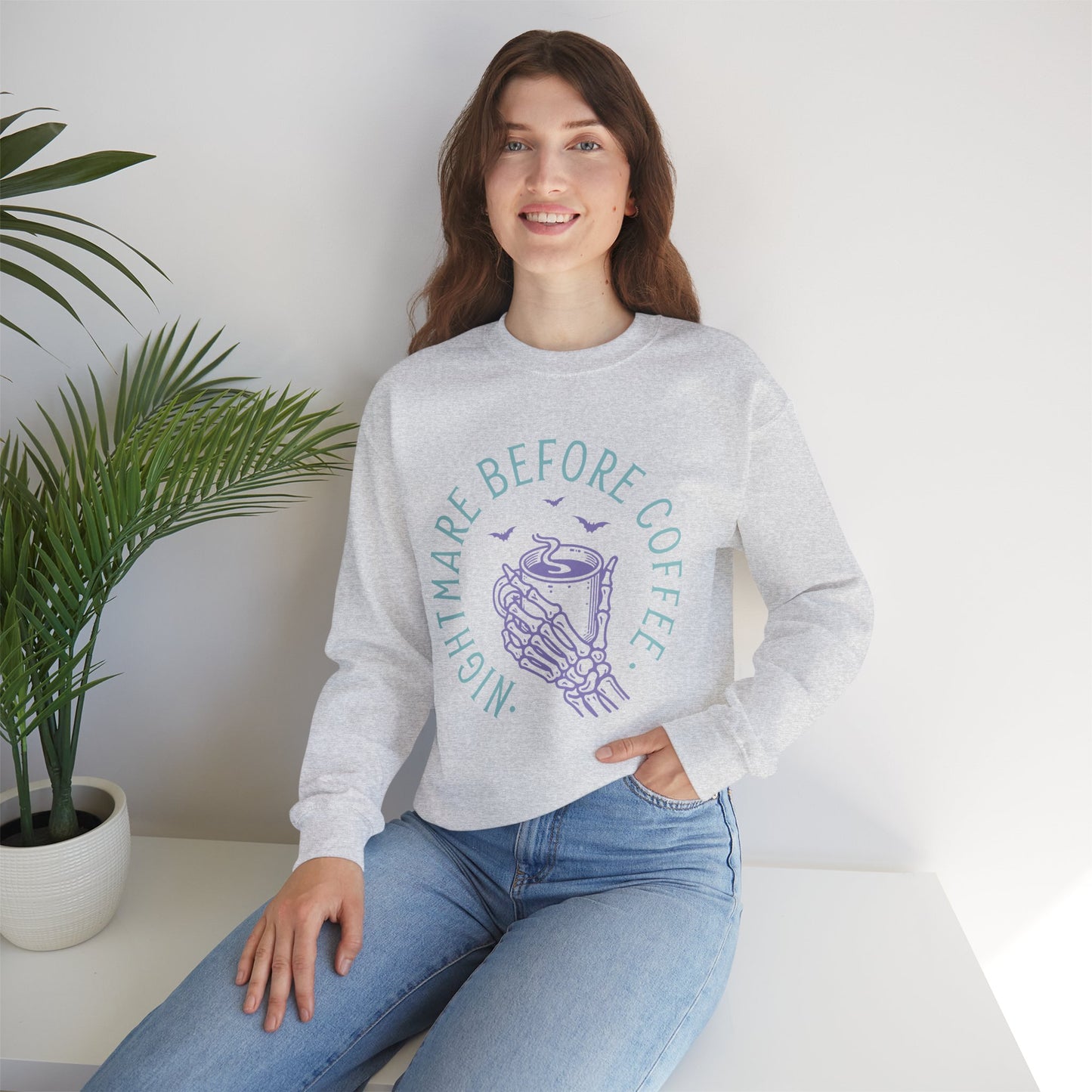 Nightmare Before Coffee - Unisex Heavy Blend™ Crewneck Sweatshirt