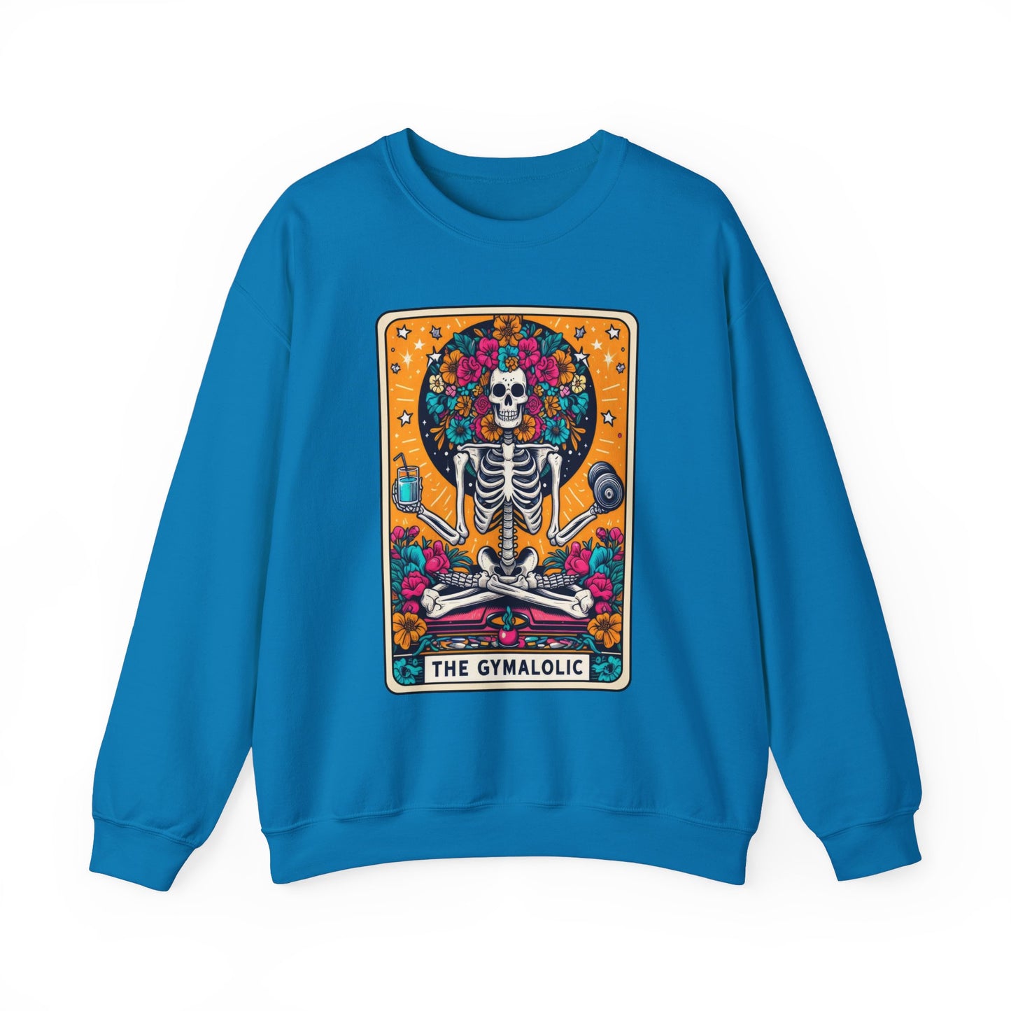 Gymaholic Skeleton Tarot Card - Unisex Heavy Blend™ Sweatshirt