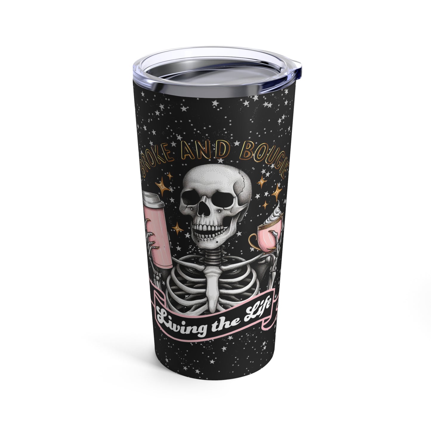 Broke and Bougie (silver) - 20oz Tumbler