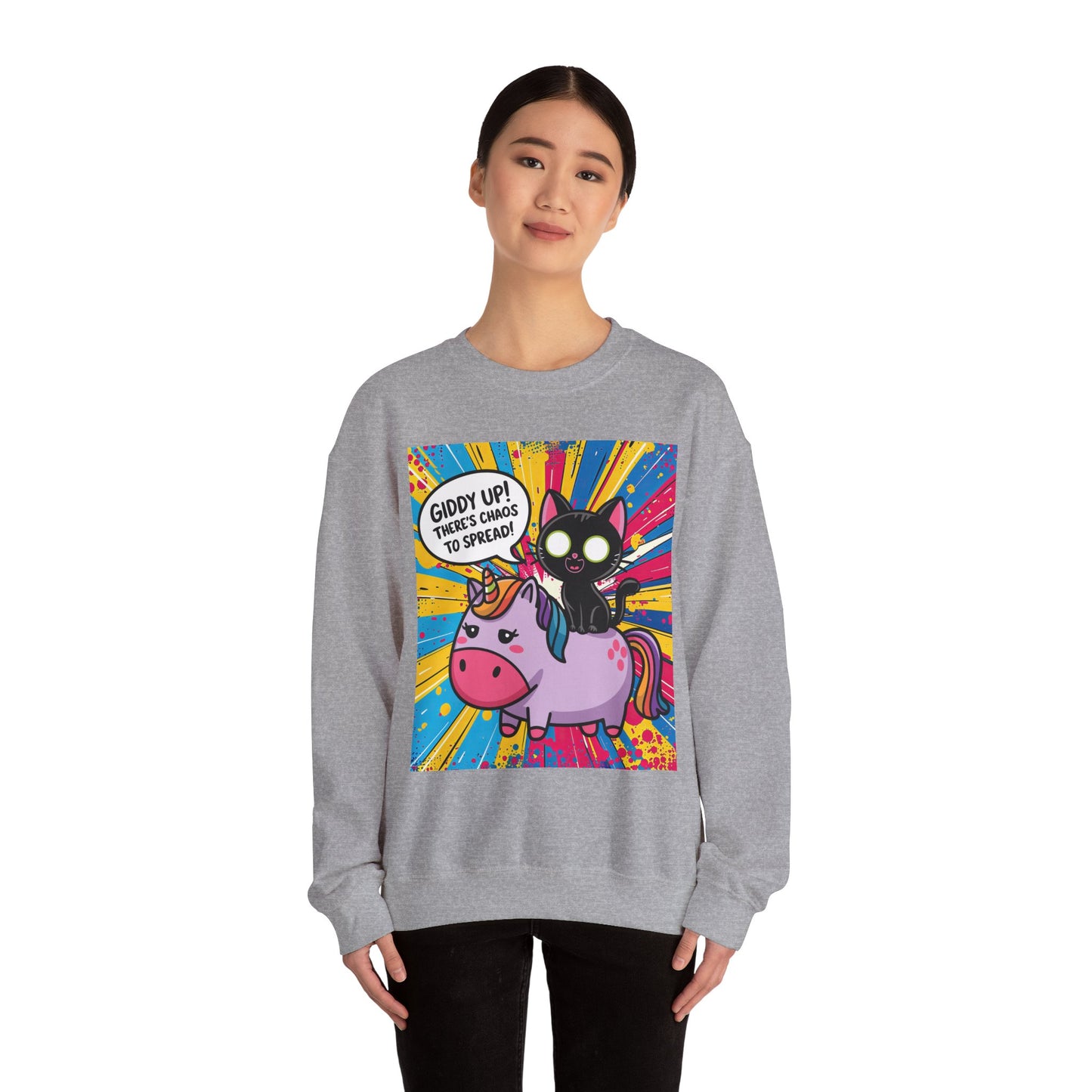 Giddy Up There's Chaos to Spread - Crewneck Sweatshirt