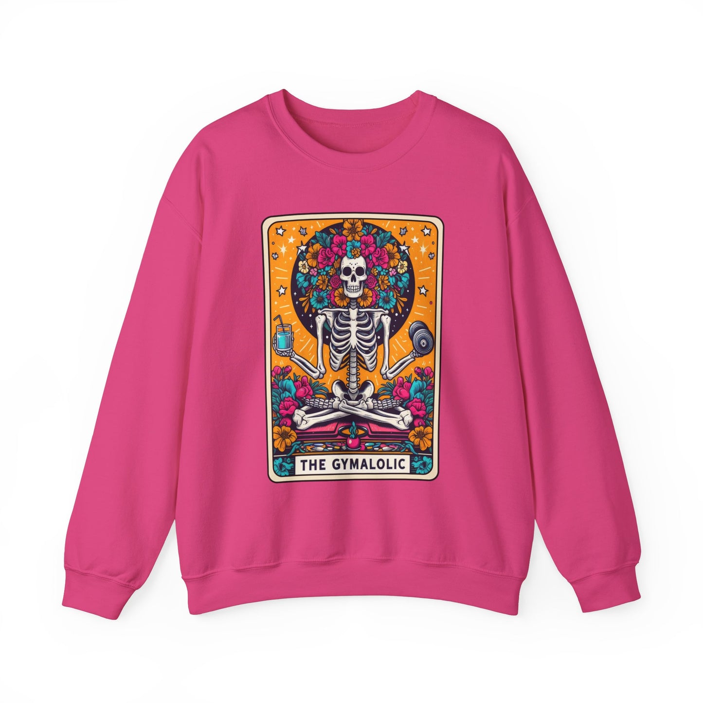 Gymaholic Skeleton Tarot Card - Unisex Heavy Blend™ Sweatshirt