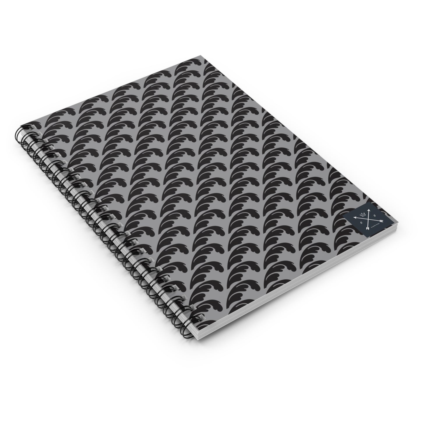 Beautiful Beloved Flourish (silver/black) - Spiral Notebook - Ruled Line