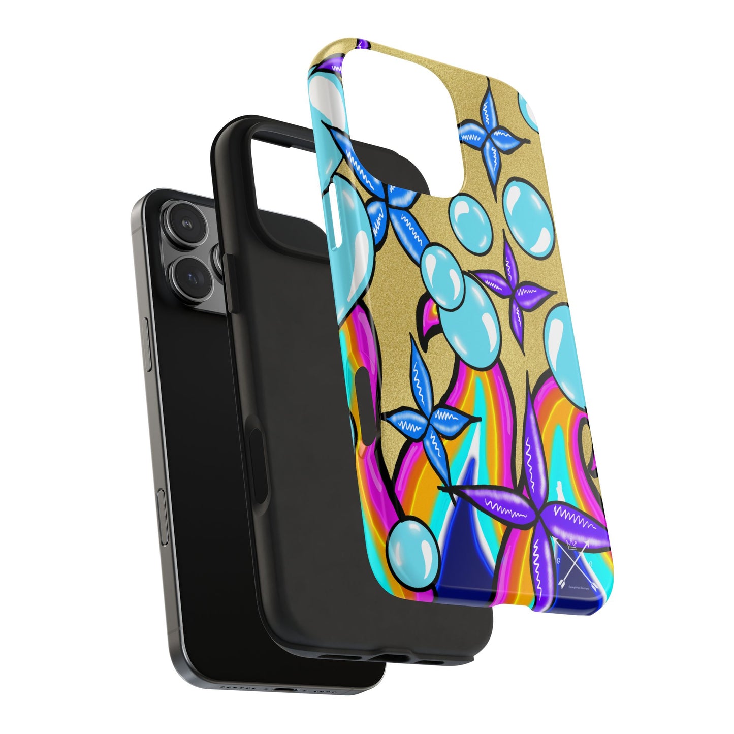 Bubble Rave (abstract art) - Tough iPhone Cases