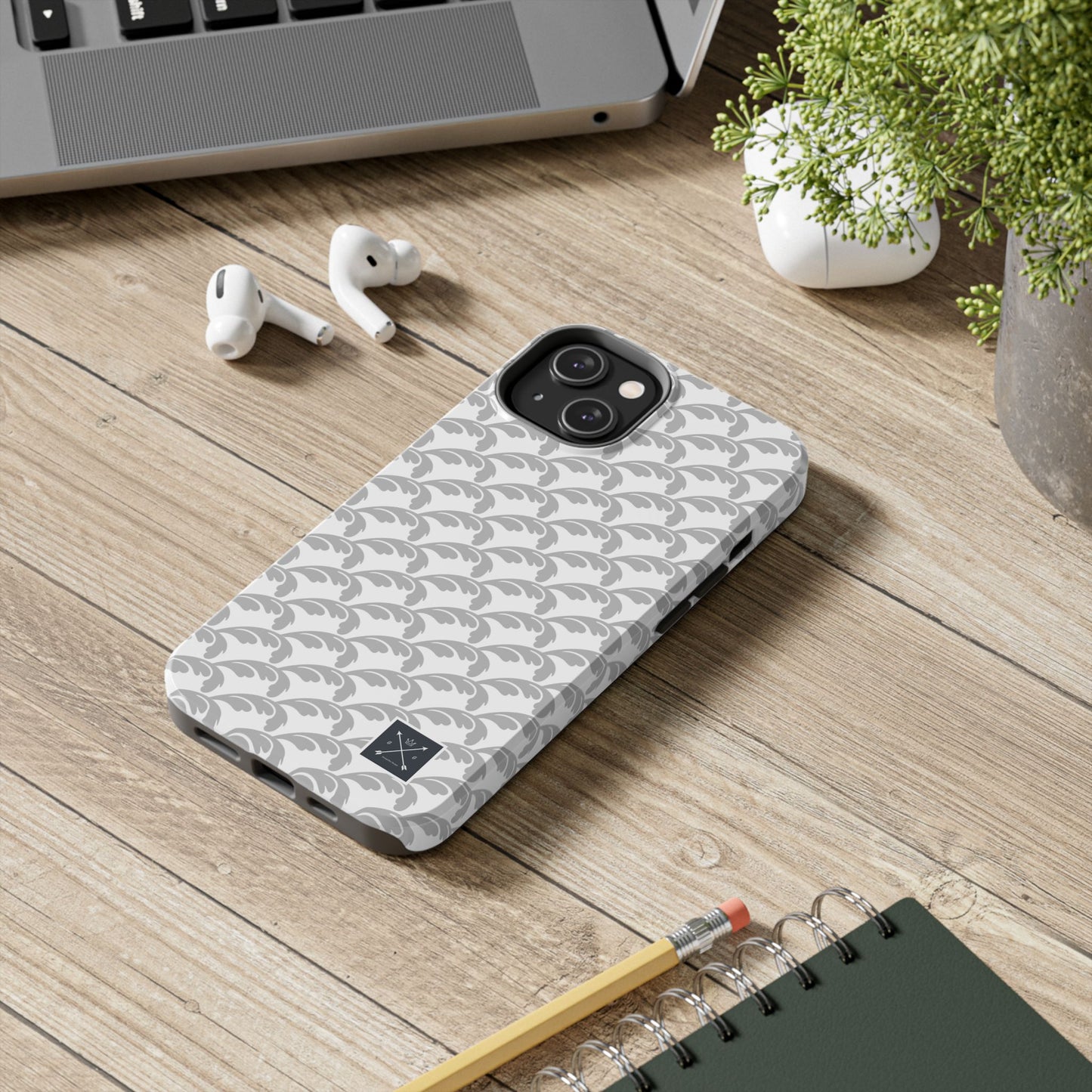 Beautiful Beloved Flourish (white/silver) - Tough Phone Cases