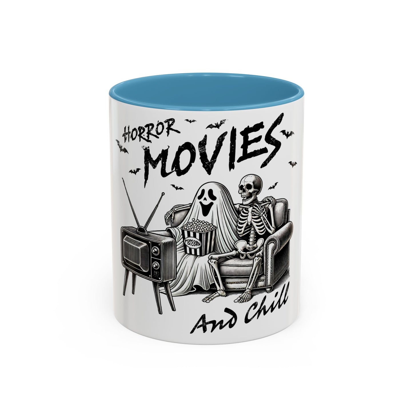 Horror Movies and Chill - Accent Coffee Mug (11, 15oz)