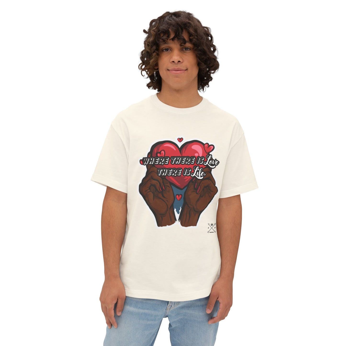 "Love & Life" Quote - Boxy Unisex Oversized T-Shirt