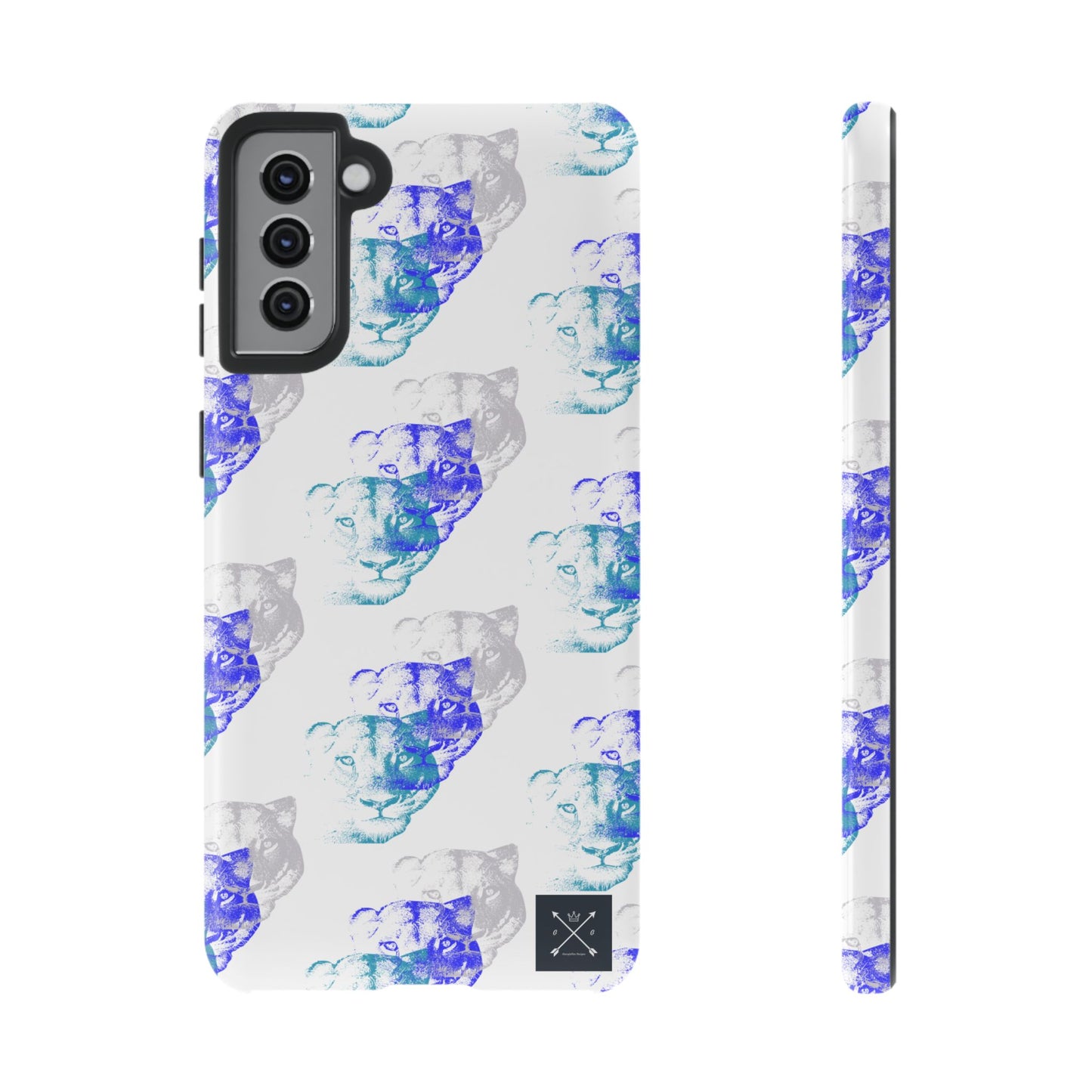 Lioness Arising (white/pattern) - Tough Phone Cases