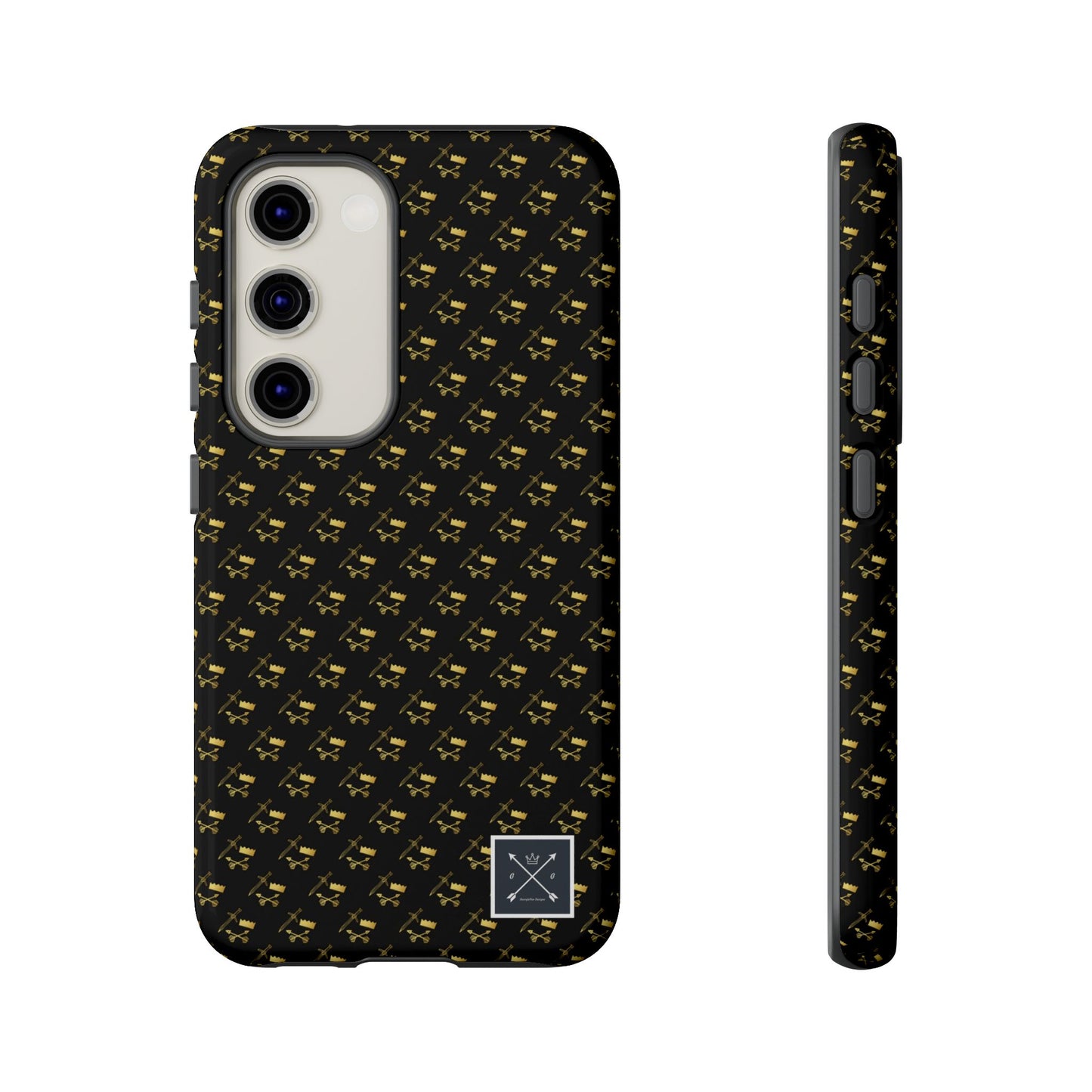 Gold and Bold Warrior Pattern - Tough Phone Cases