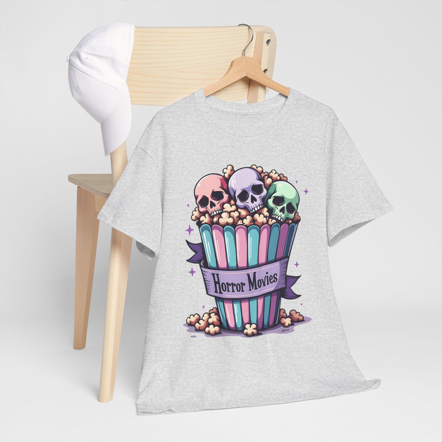 Horror Movies Popcorn Bucket - Unisex Heavy Cotton Tee