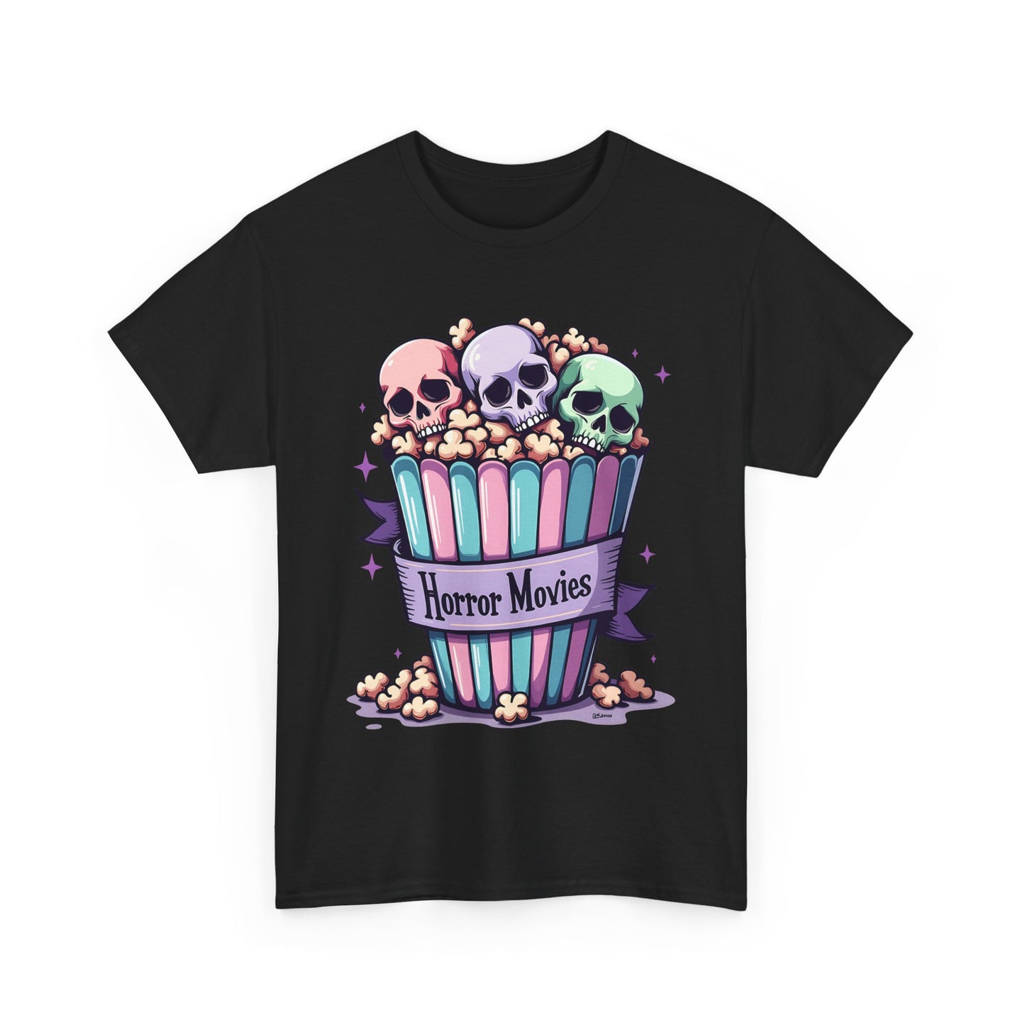 Horror Movies Popcorn Bucket - Unisex Heavy Cotton Tee