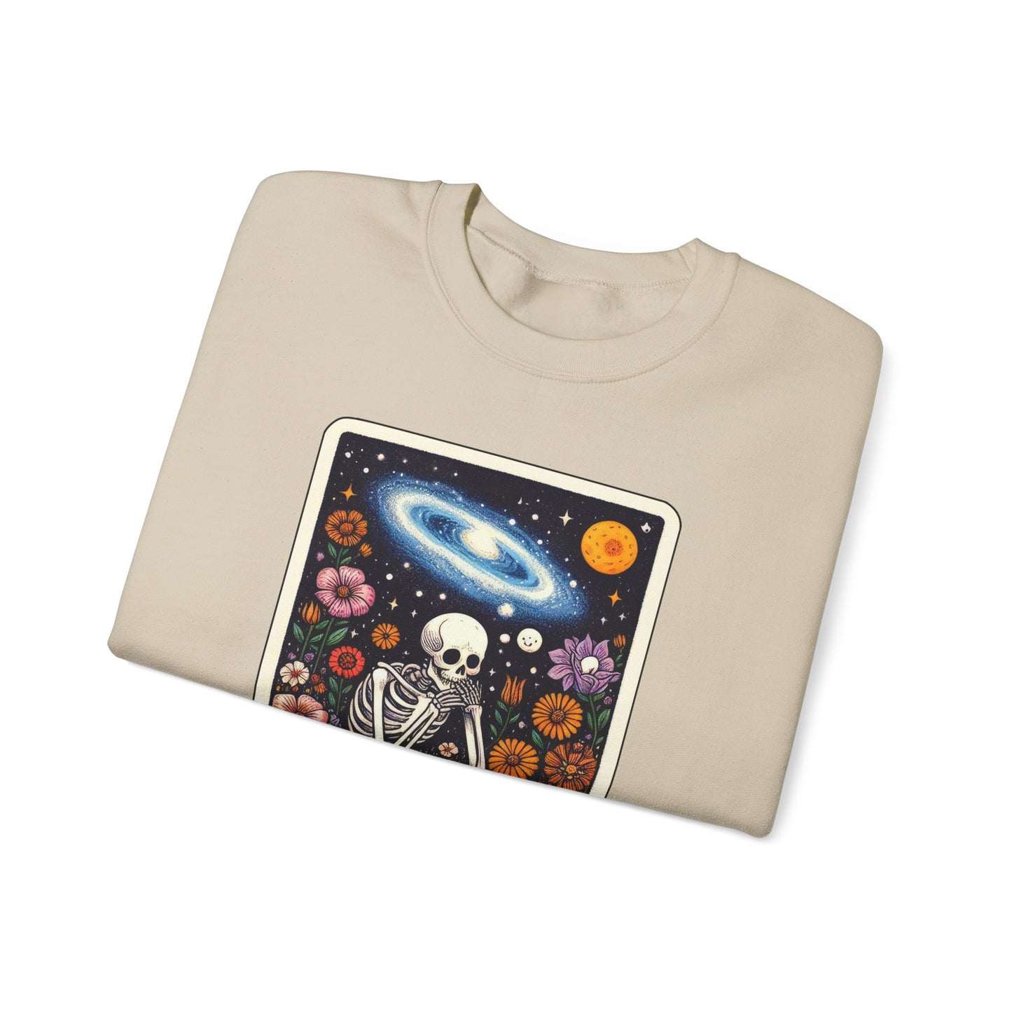 The Overthinker Skeleton Tarot Card - Sweatshirt