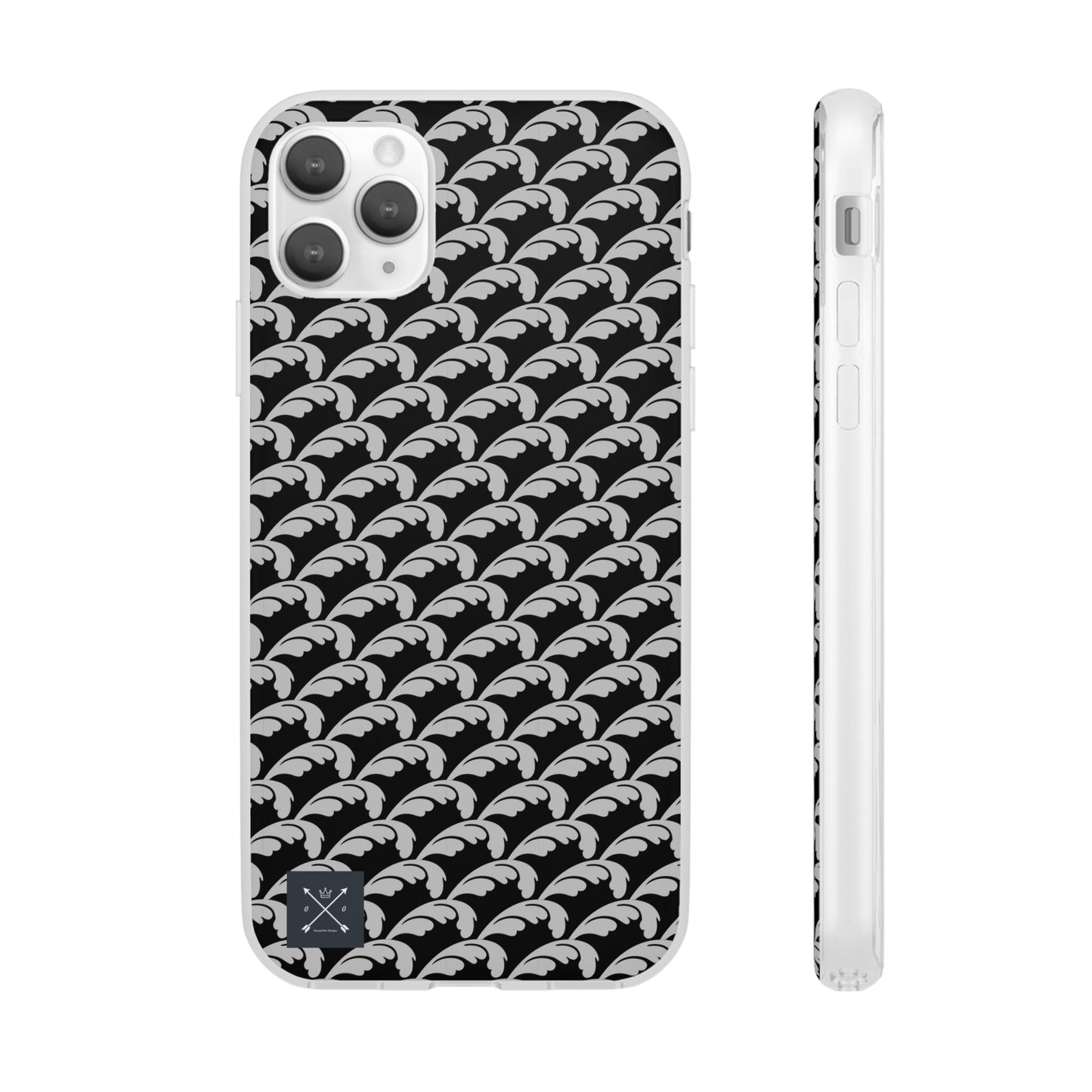 Beautiful Beloved Flourish (silver/black) - Flexi Phone Cases