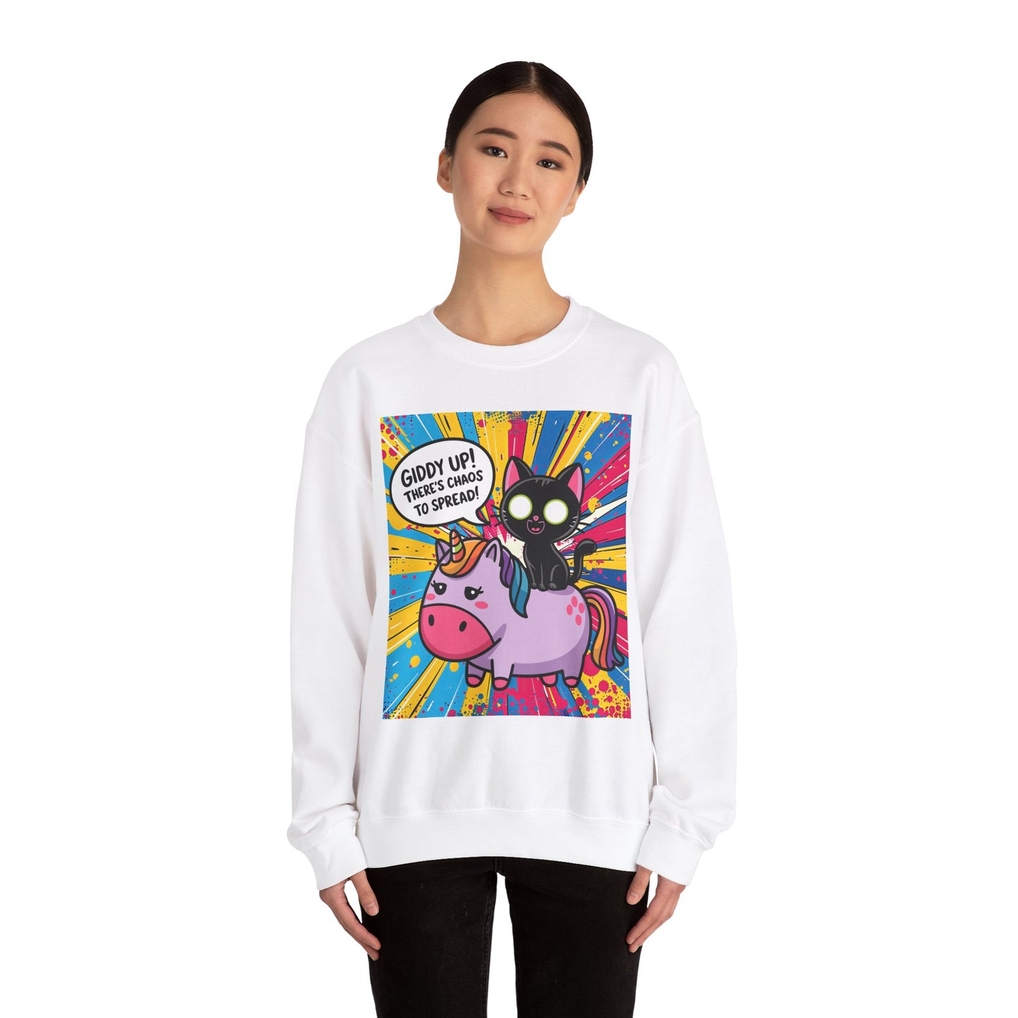 Giddy Up There's Chaos to Spread - Crewneck Sweatshirt