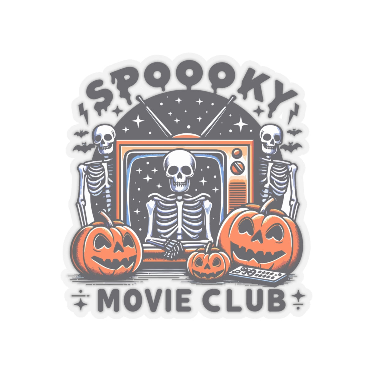 Spooky Movie Club Themed - Kiss-cut Stickers