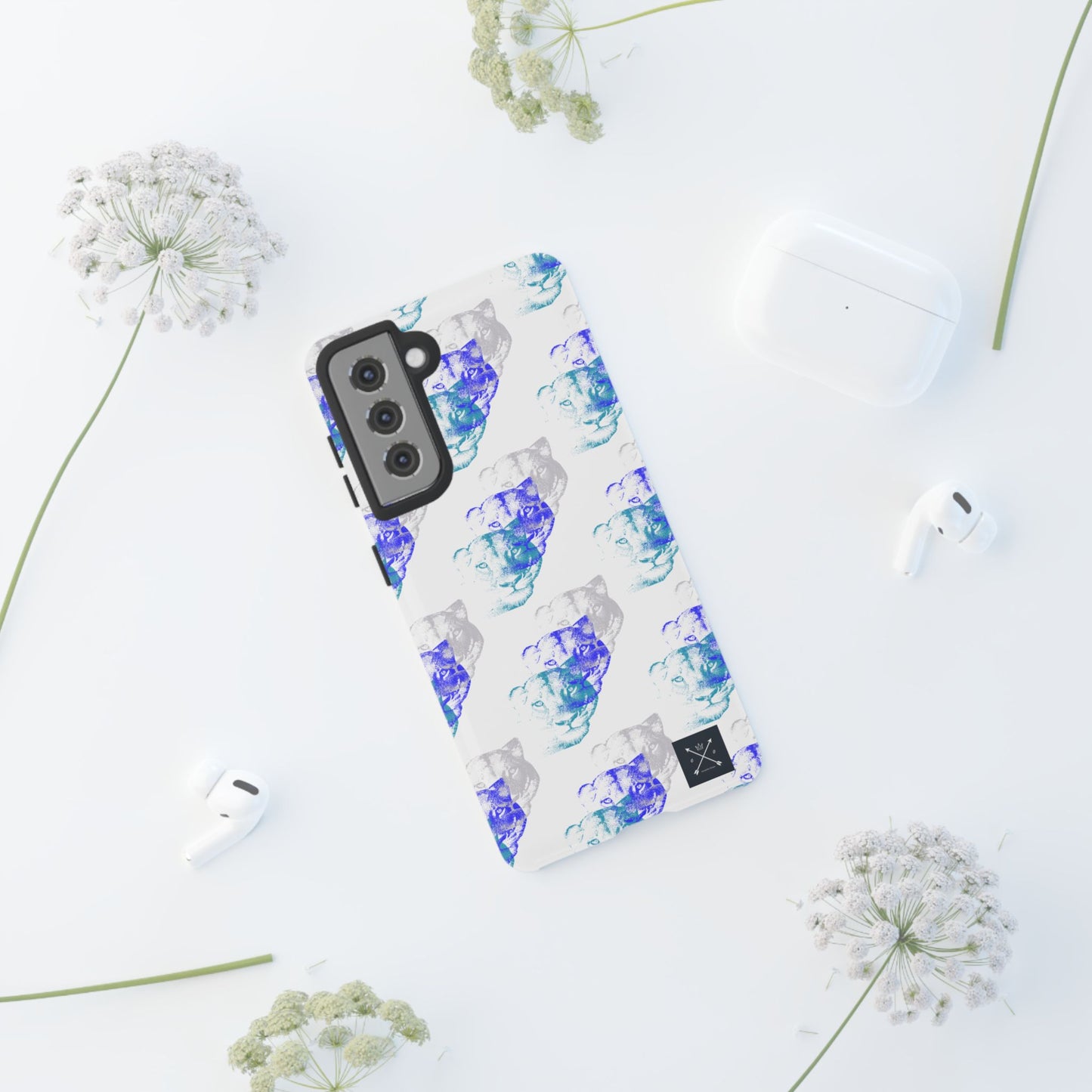 Lioness Arising (white/pattern) - Tough Phone Cases