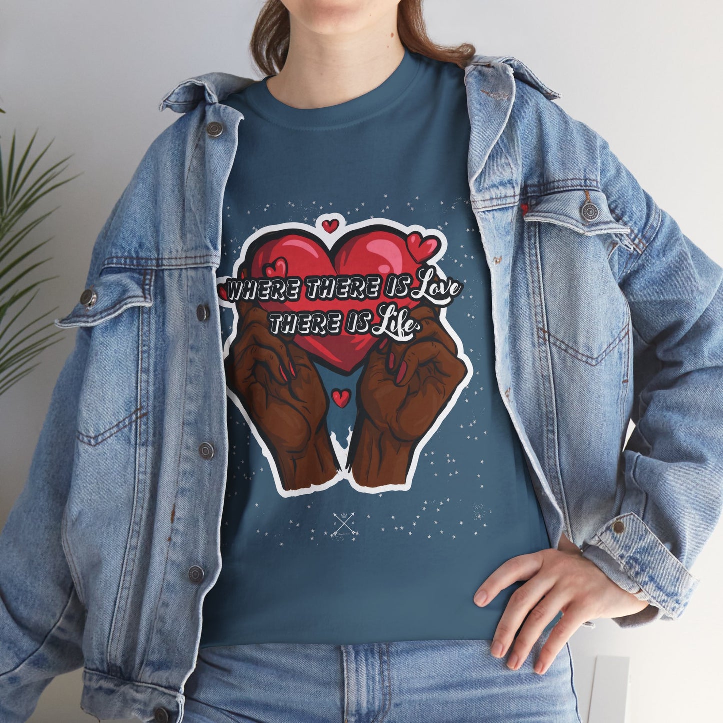 Love is Life Quote - Unisex Heavy Cotton Tee