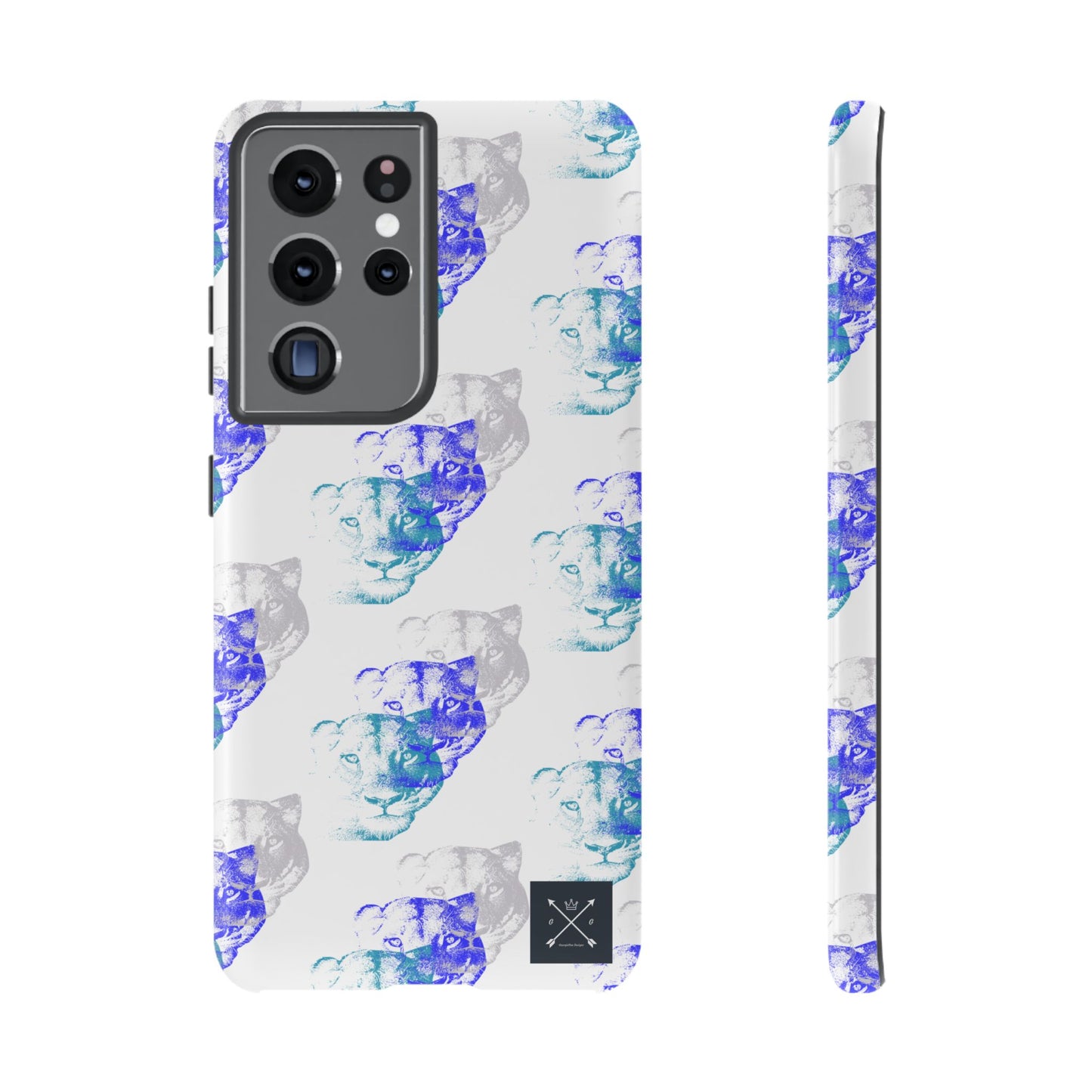 Lioness Arising (white/pattern) - Tough Phone Cases