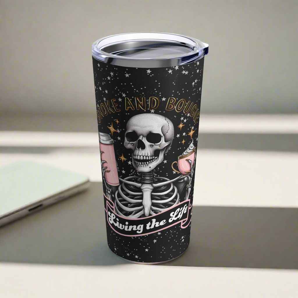 Broke and Bougie (silver) - 20oz Tumbler