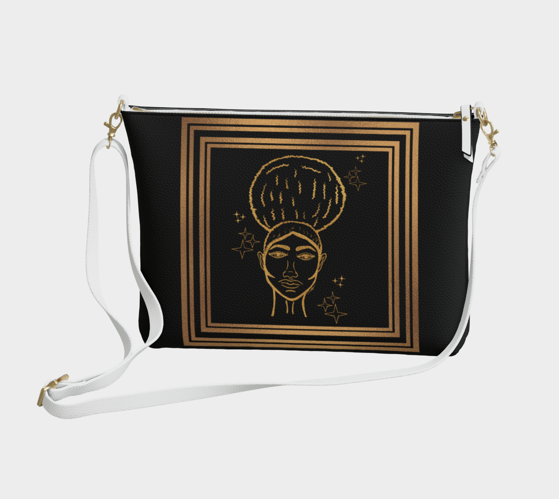 Afro Beauty Sparkle “Framed”- Vegan Leather Crossbody