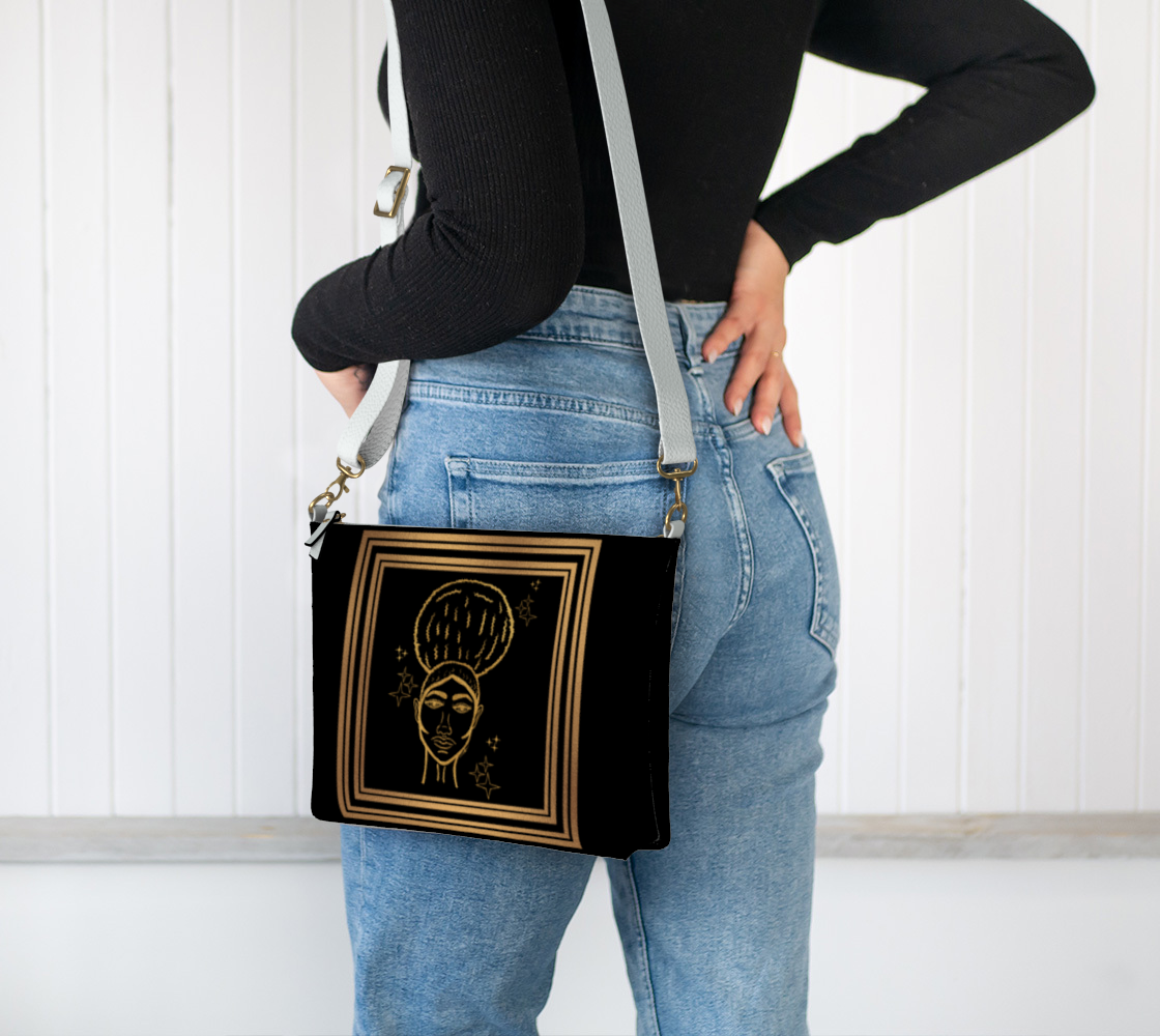 Afro Beauty Sparkle “Framed”- Vegan Leather Crossbody
