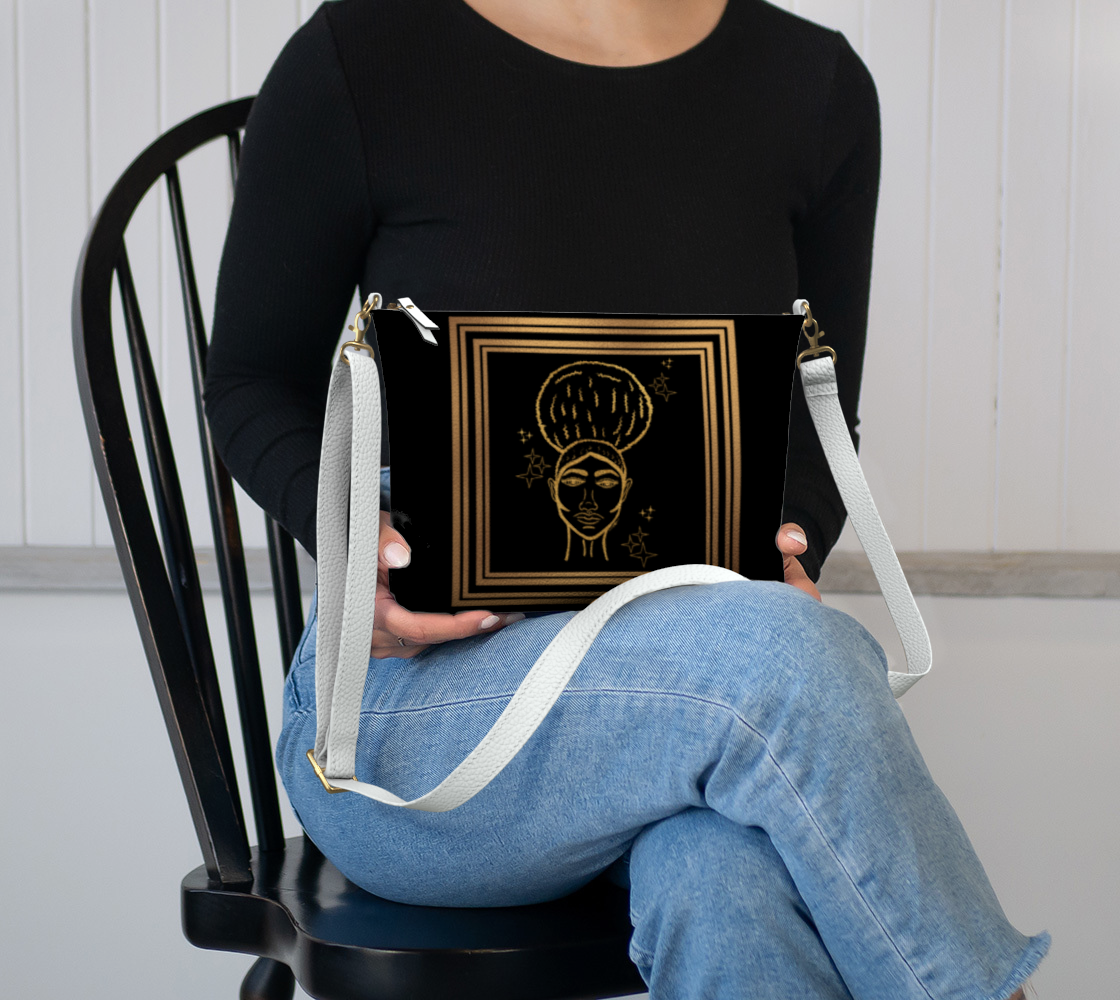 Afro Beauty Sparkle “Framed”- Vegan Leather Crossbody