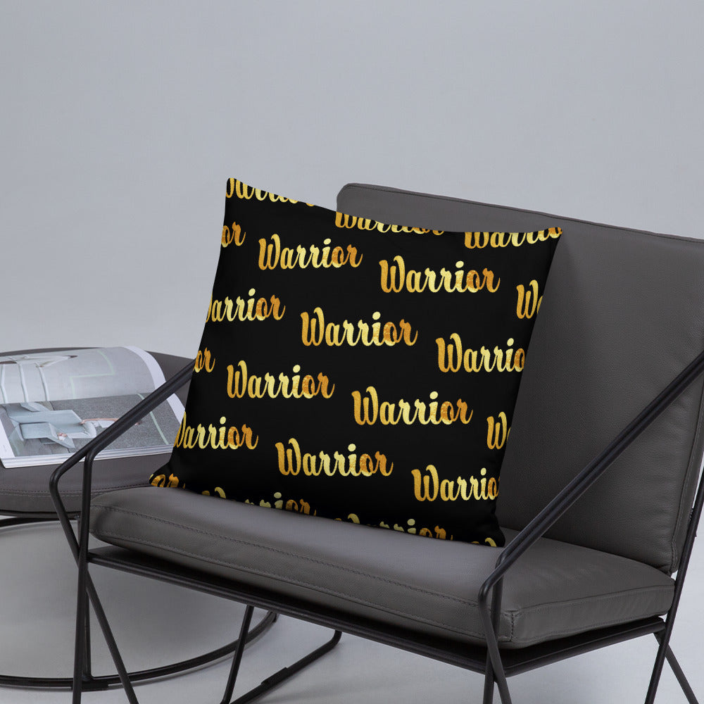 Gold and Bold Warrior - Throw Pillow
